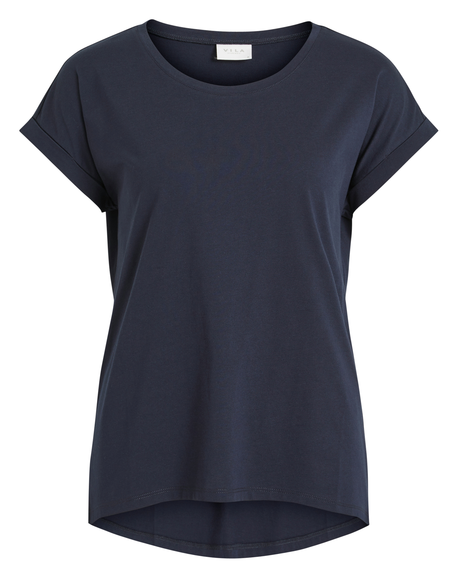 Basic cotton-mix T-shirt VILA Black