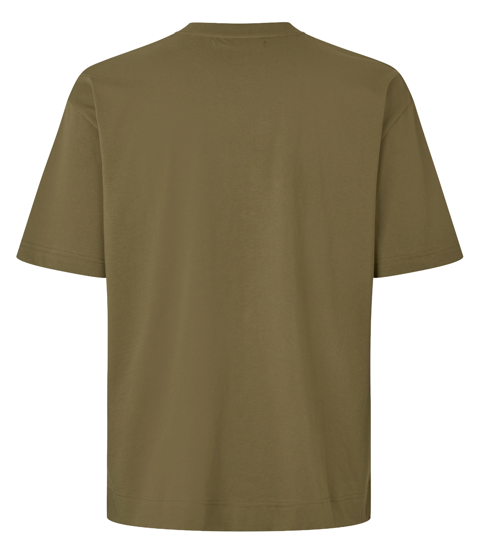 Tee-shirt col rond regular-fit sérigraphié en coton bio SAMSOE SAMSOE Kaki