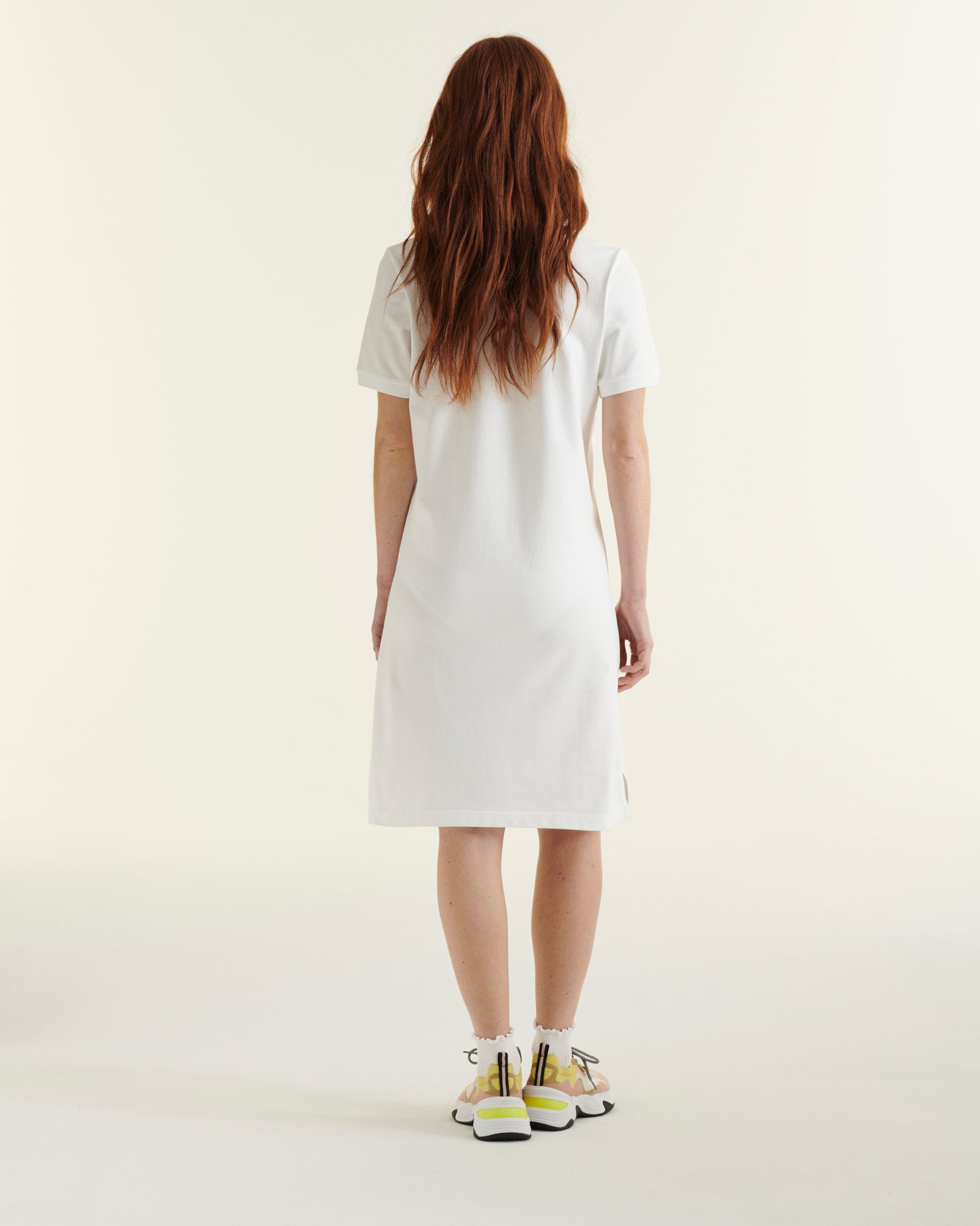 Organic cotton polo dress Palma JOTT White