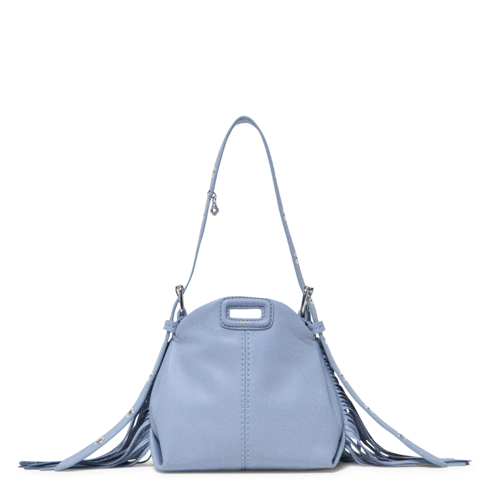 Dori leather shoulder bag MAJE Blue