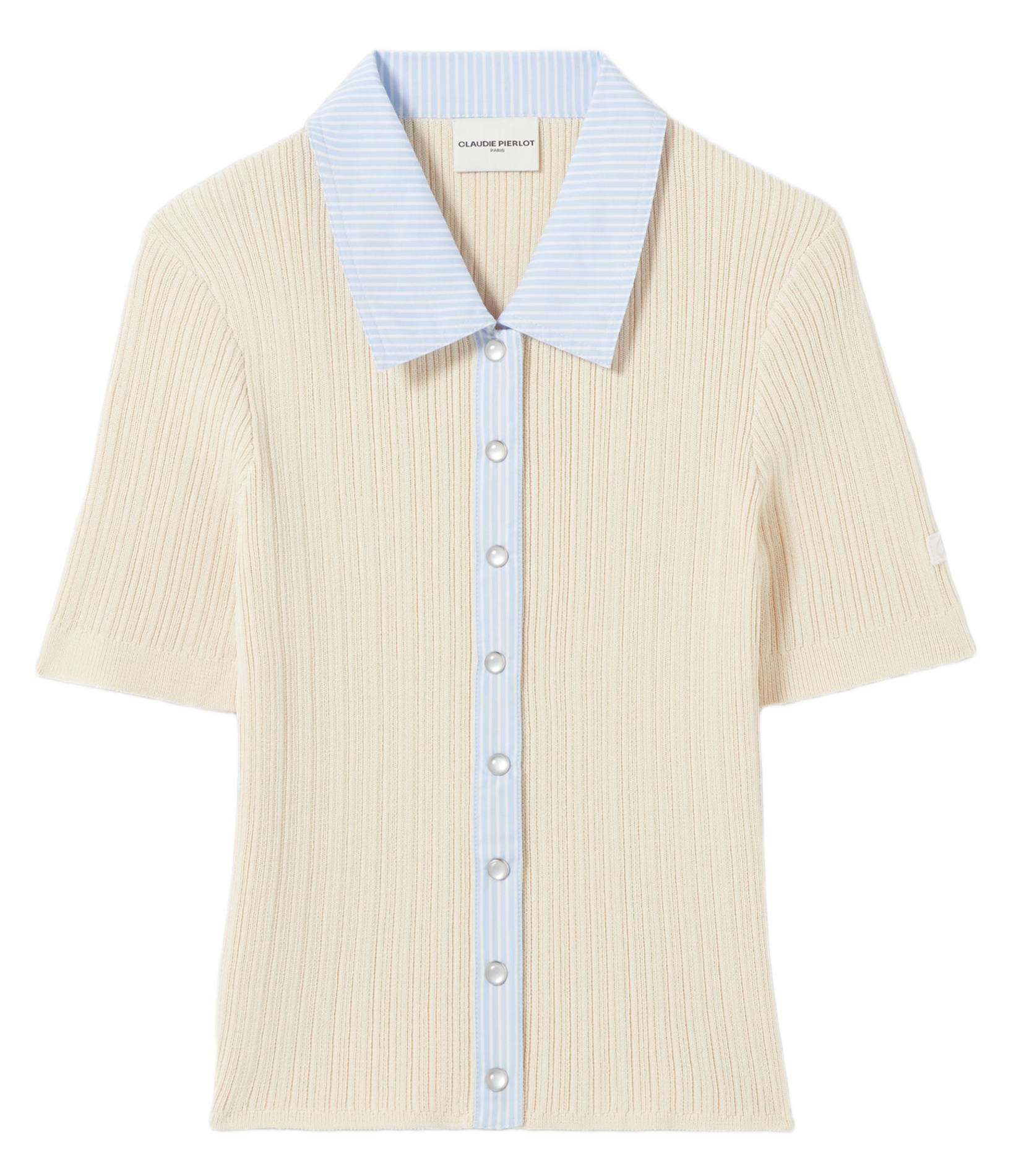 Cardigan ajusté col classique CLAUDIE PIERLOT Beige