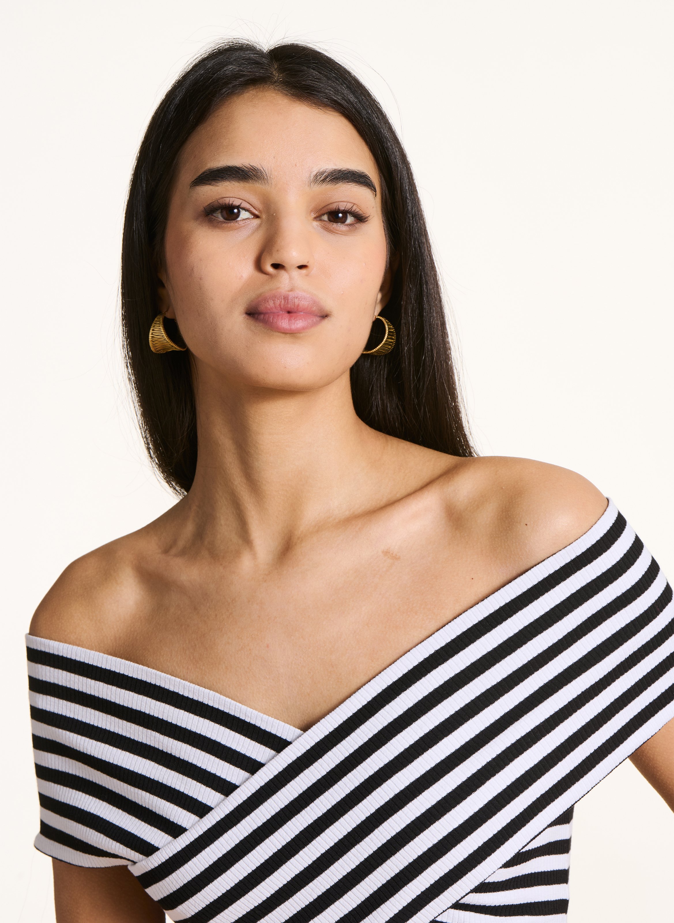 Fitted top in organic cotton LA FEE MARABOUTEE Black