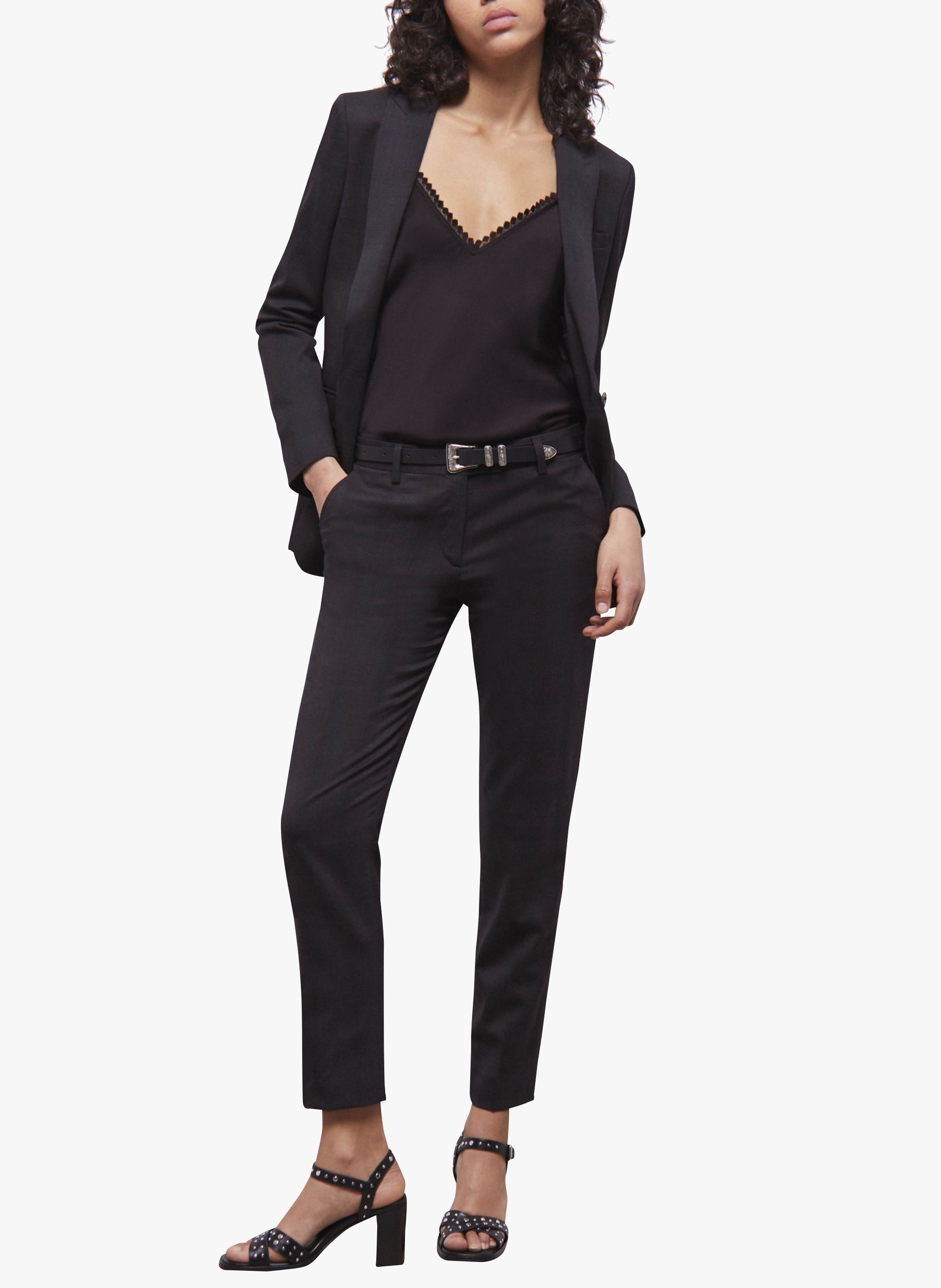 Veste de tailleur à carreaux THE KOOPLES Noir