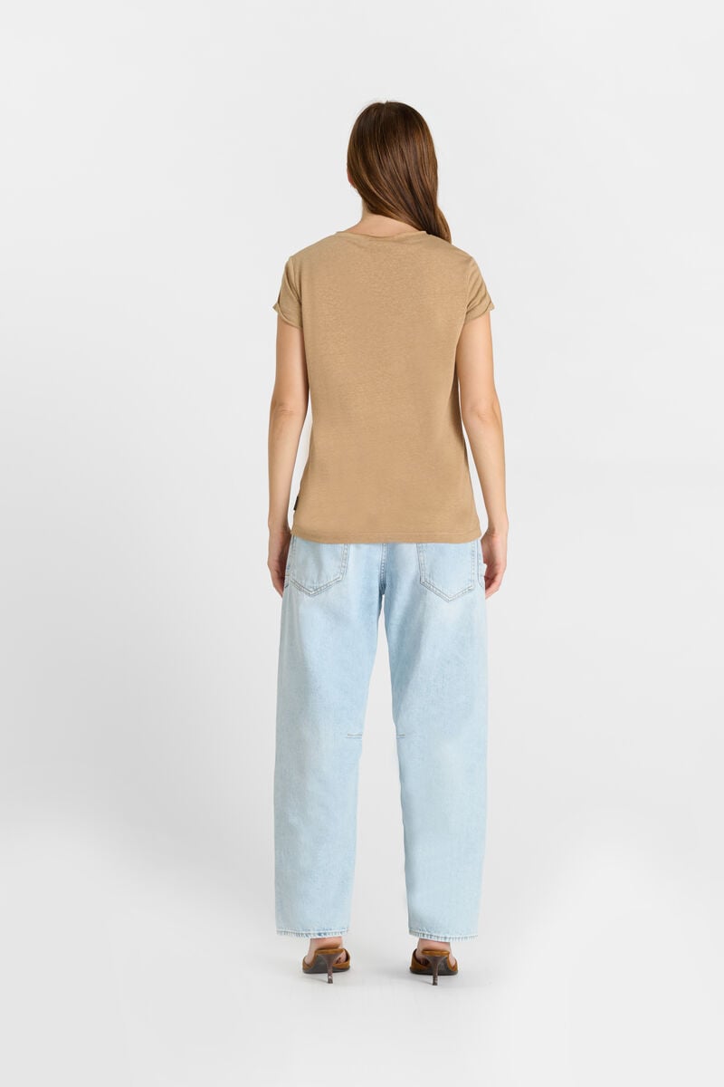 Tommy Badge T-shirt LE TEMPS DES CERISES Brown