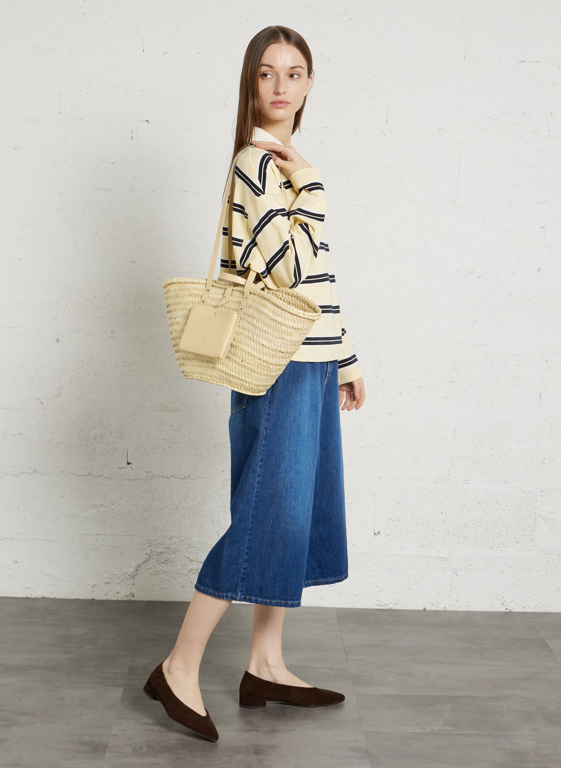 Woven doum basket CRAIE STUDIO Beige