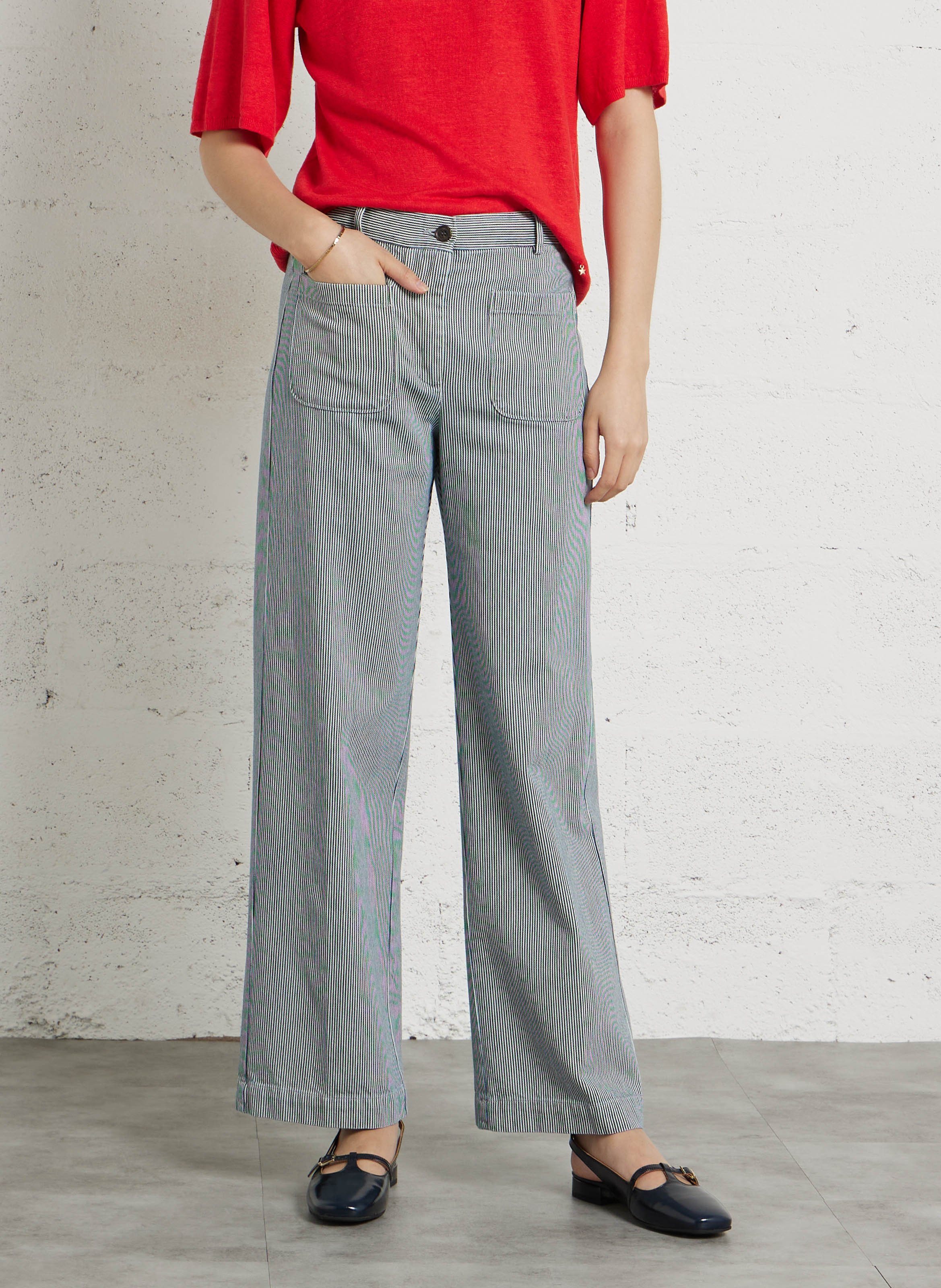 Gerade geschnittene Hose mit Streifen HARTFORD Mehrfarbig