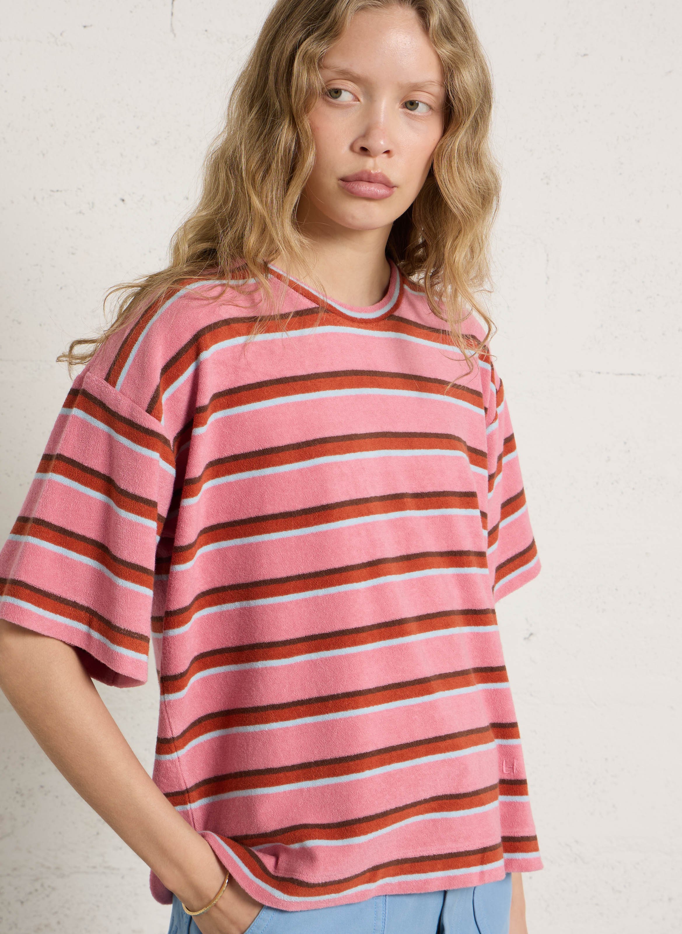 Rundhals-T-Shirt aus Bio-Baumwolle LEON & HARPER Rosa