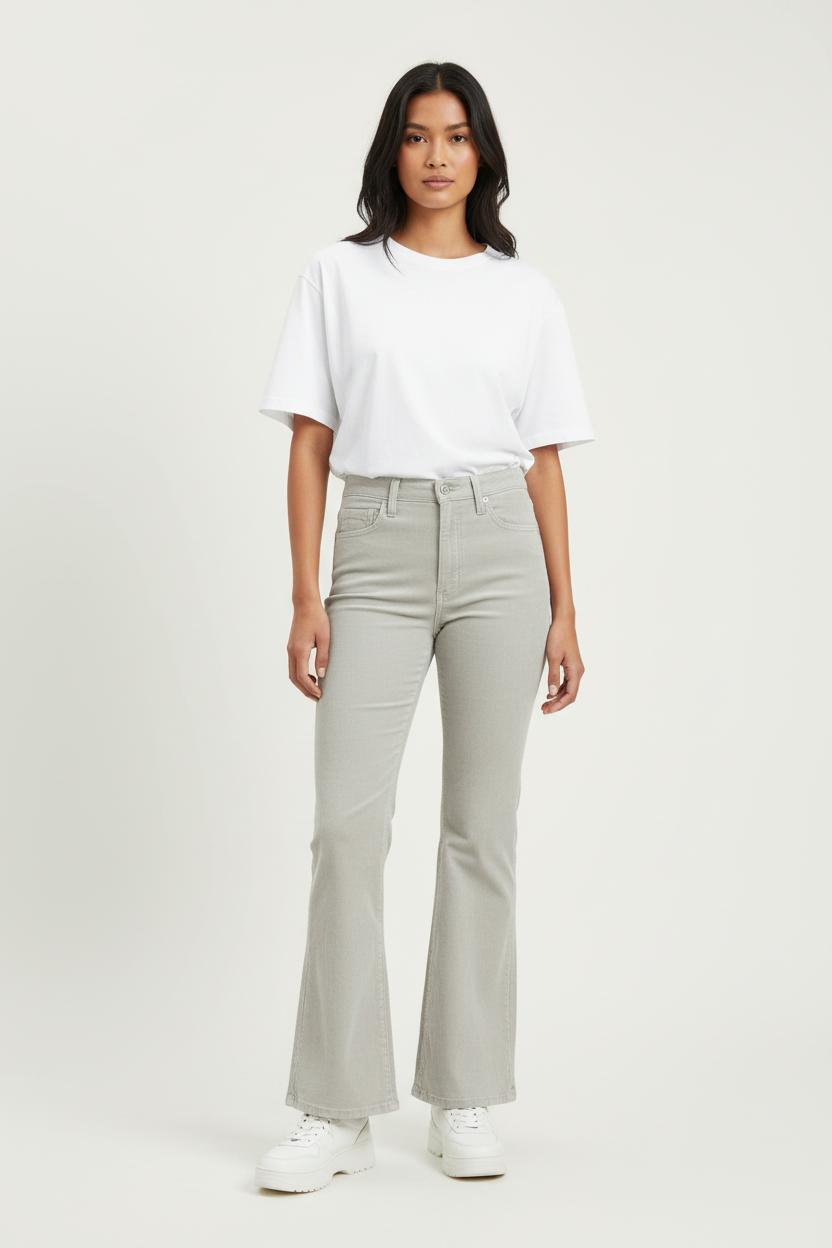 Cropped slim jeans with studs LEVI'S - Seconde main White