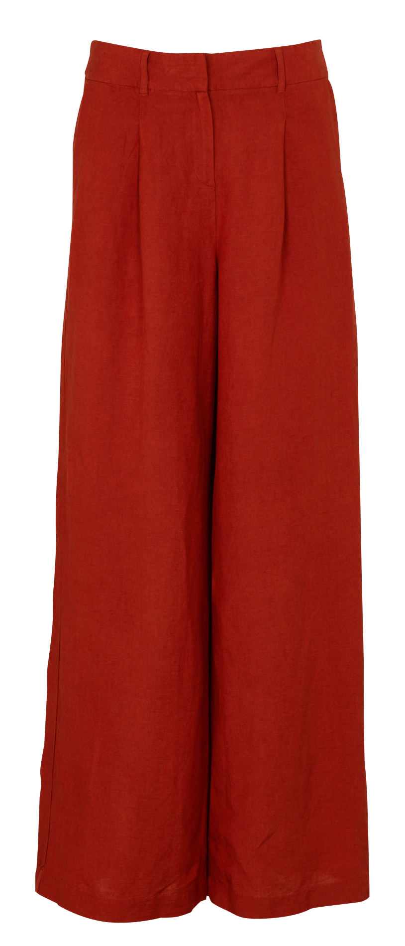 Wide-leg linen-blend pants MAISON 123 Red