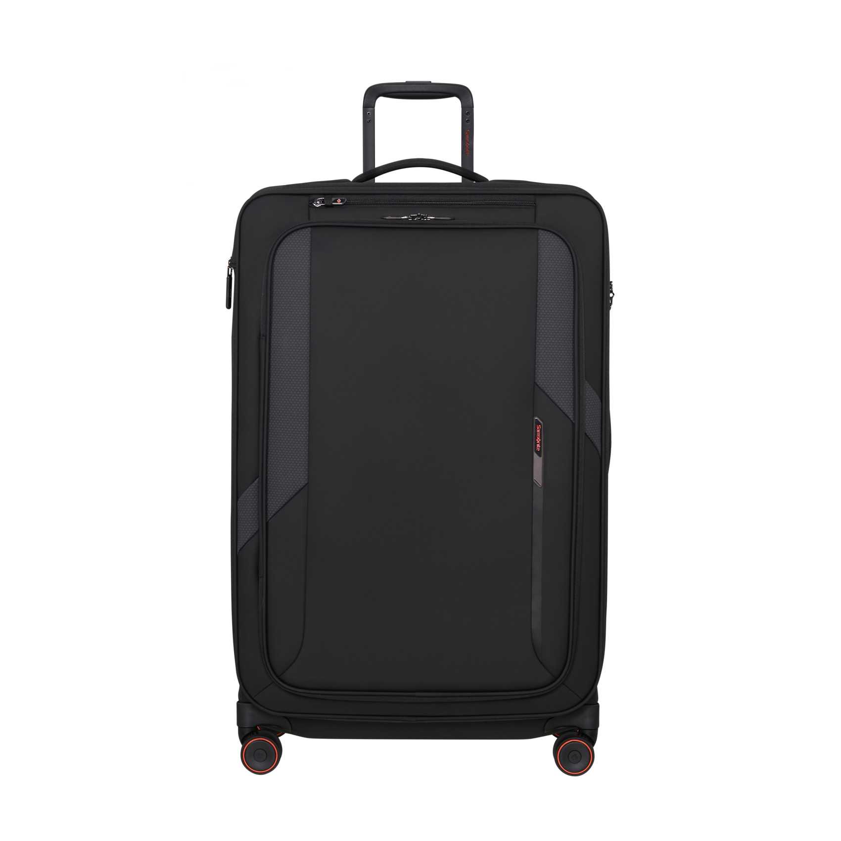 Glazed suitcase 4 wheels size L Black