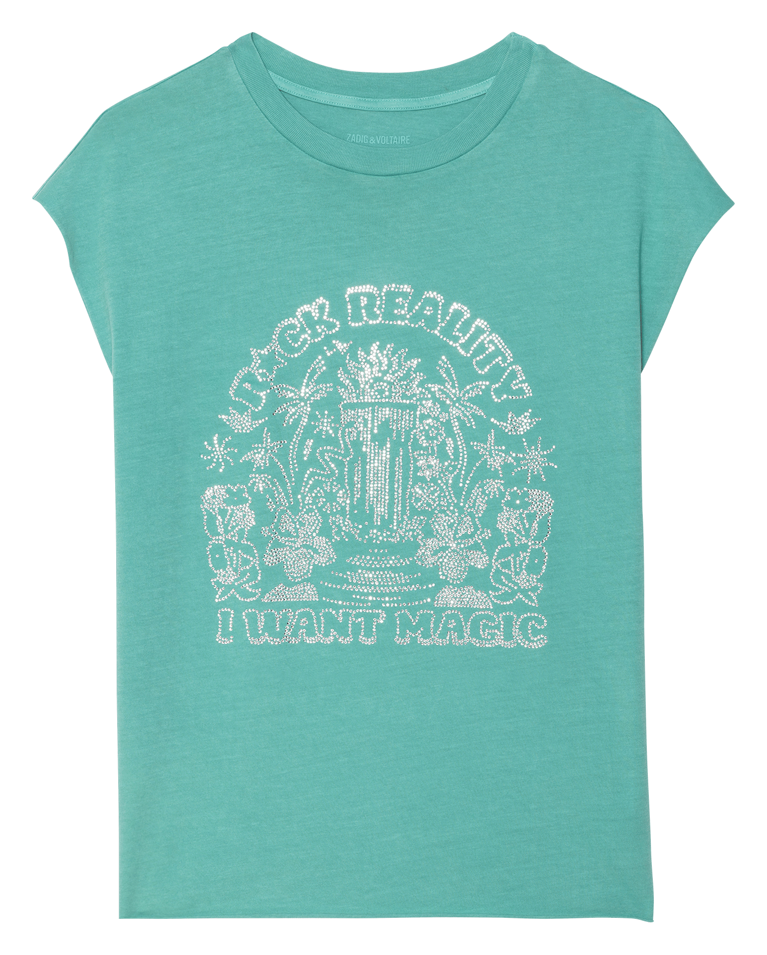 Tee-shirt col rond en coton bio ZADIG&VOLTAIRE Vert