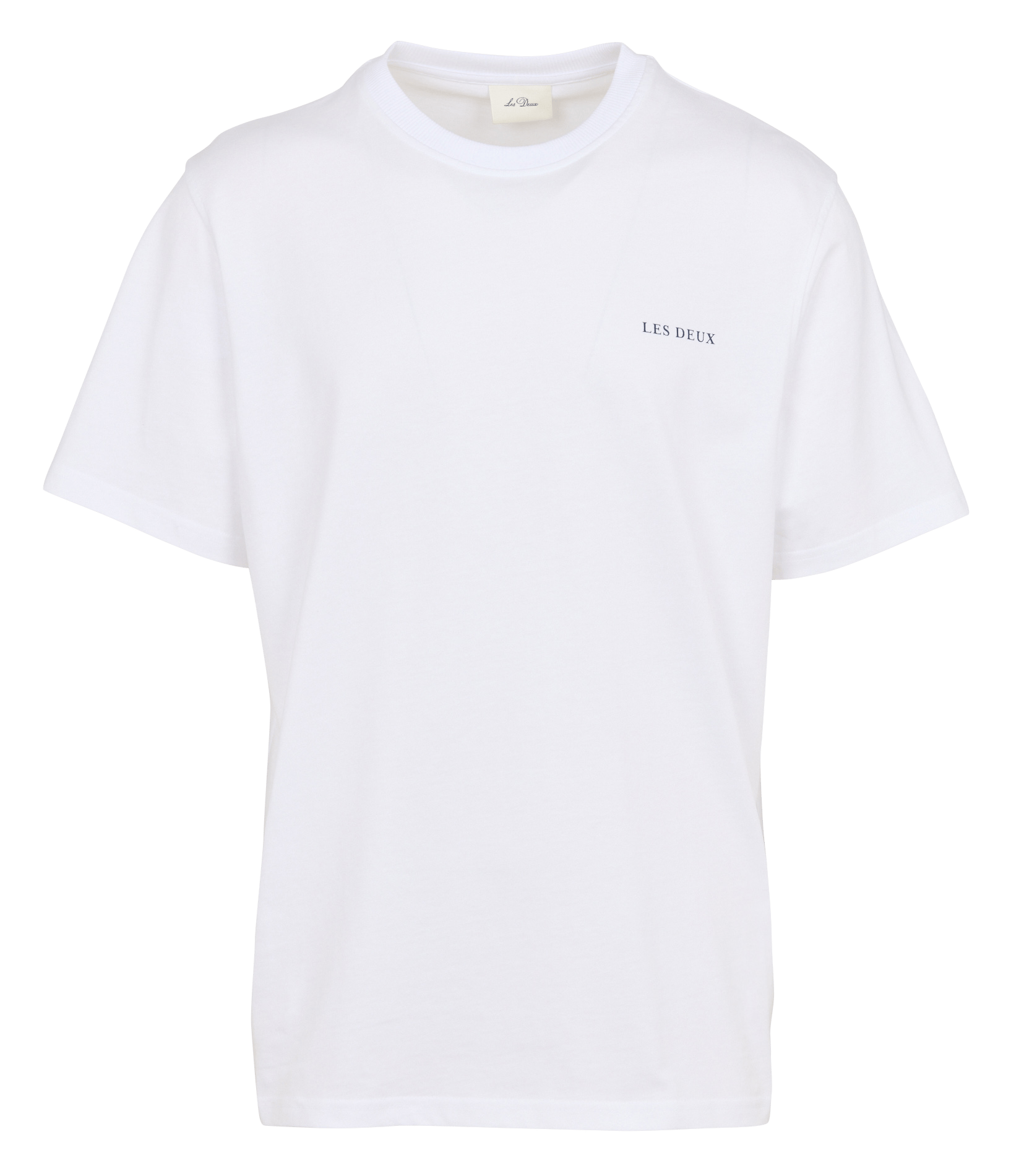 Tee-shirt col rond en coton bio LES DEUX Blanc