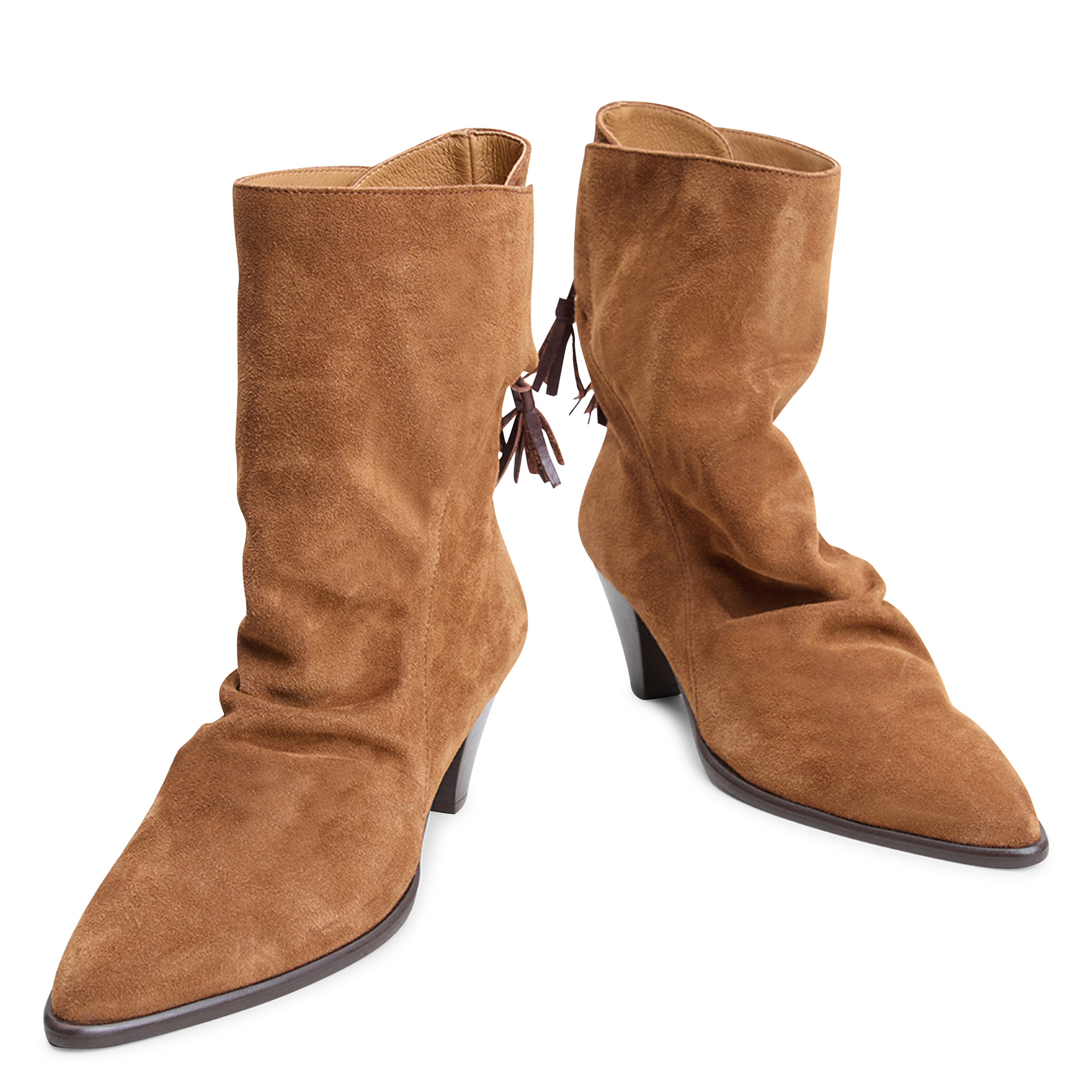 Bottines bout pointu en cuir JONAK Marron