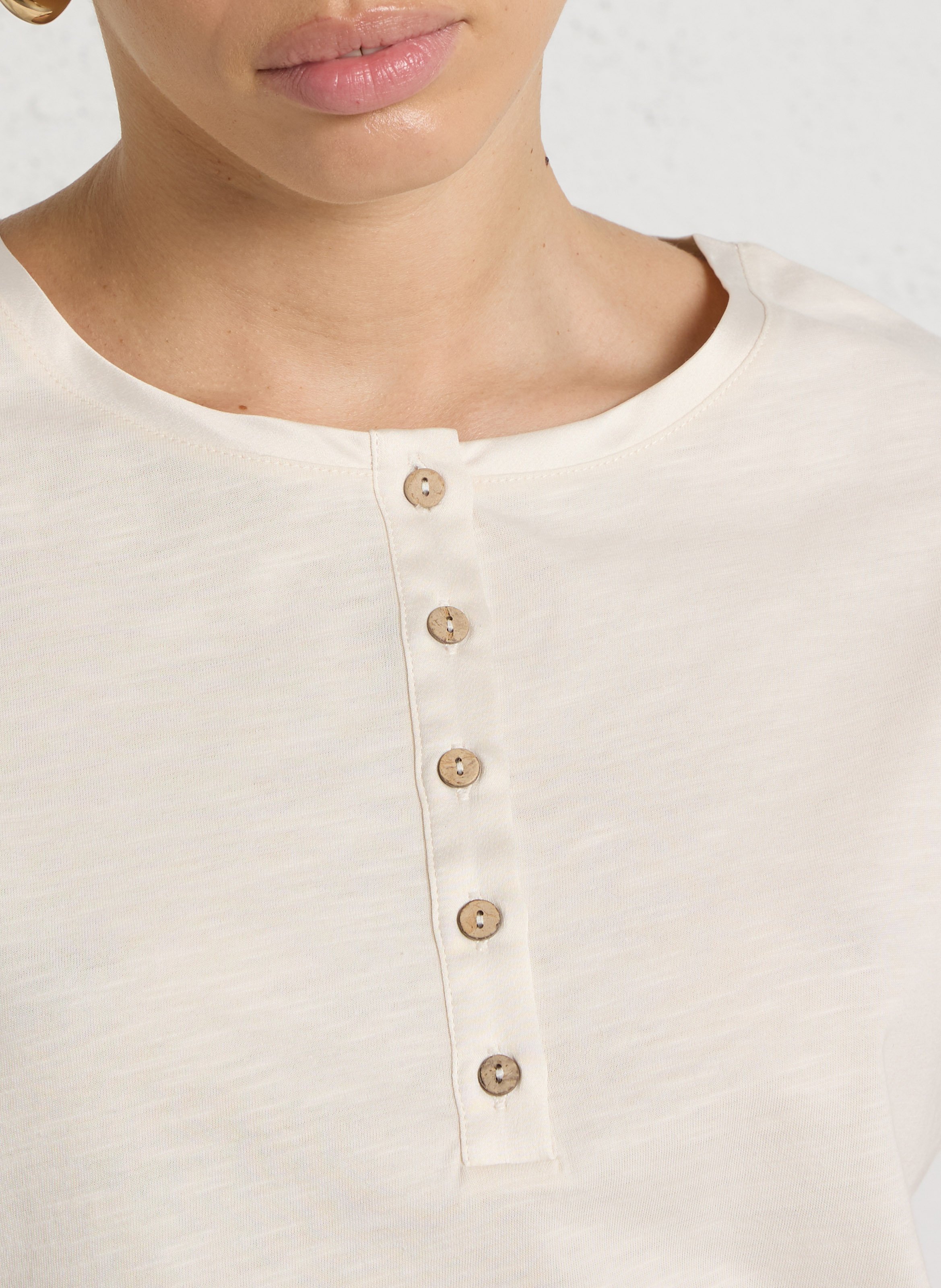 Oversized T-shirt van katoen MAISON 123 Beige