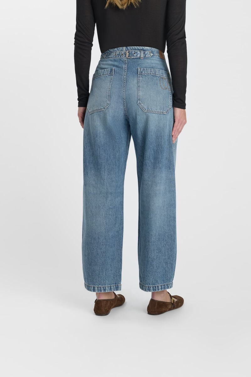 Loose jeans, wide, length 34 LE TEMPS DES CERISES Blue