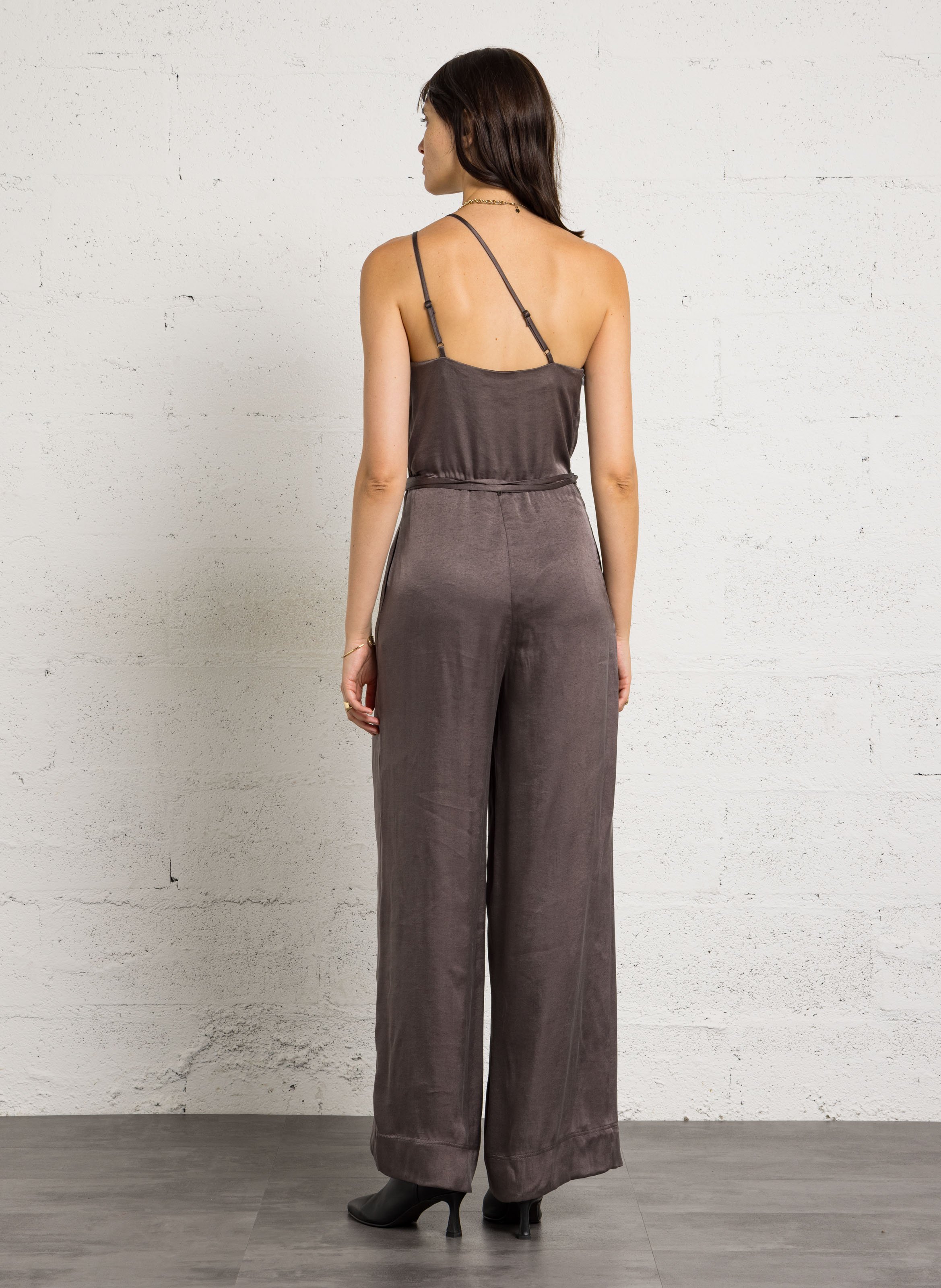 Satin jumpsuit IKKS Grey