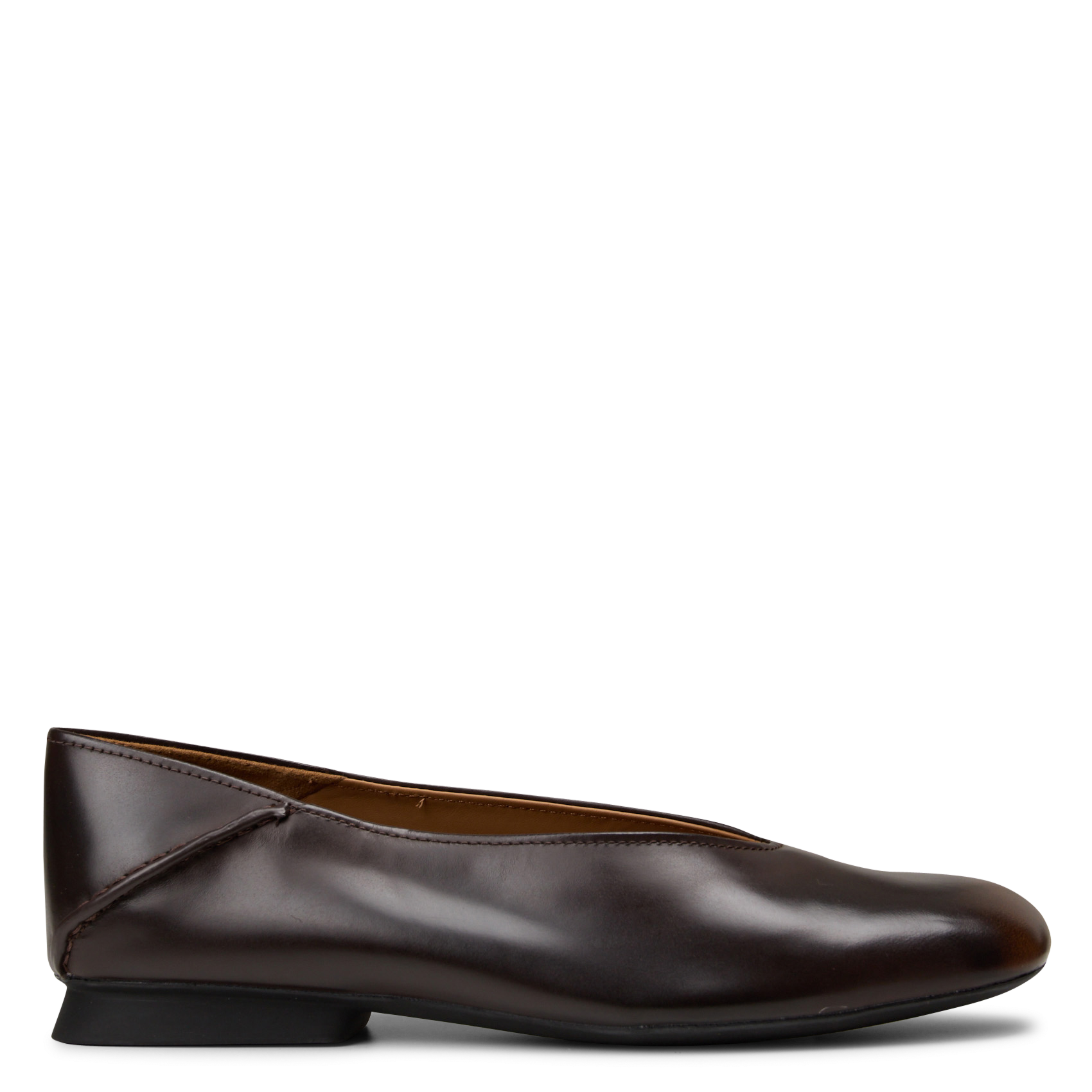Cowhide leather ballet flats CAMPER Brown