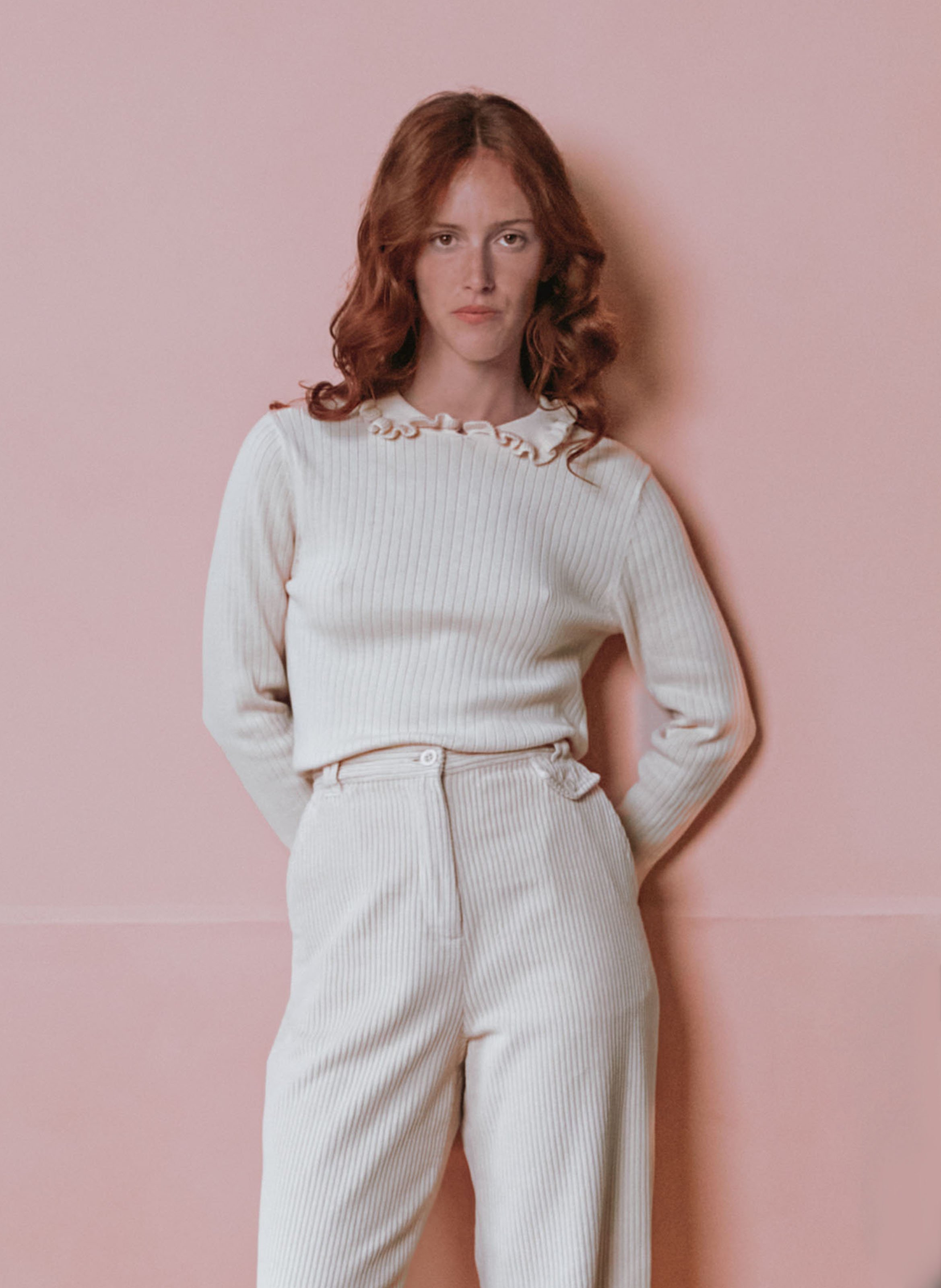 Cotton sweater with classic collar EMILE ET IDA