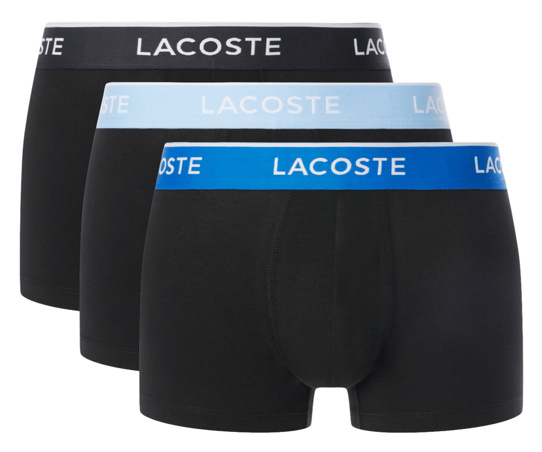 Pack of 3 cotton-blend trunks LACOSTE Black