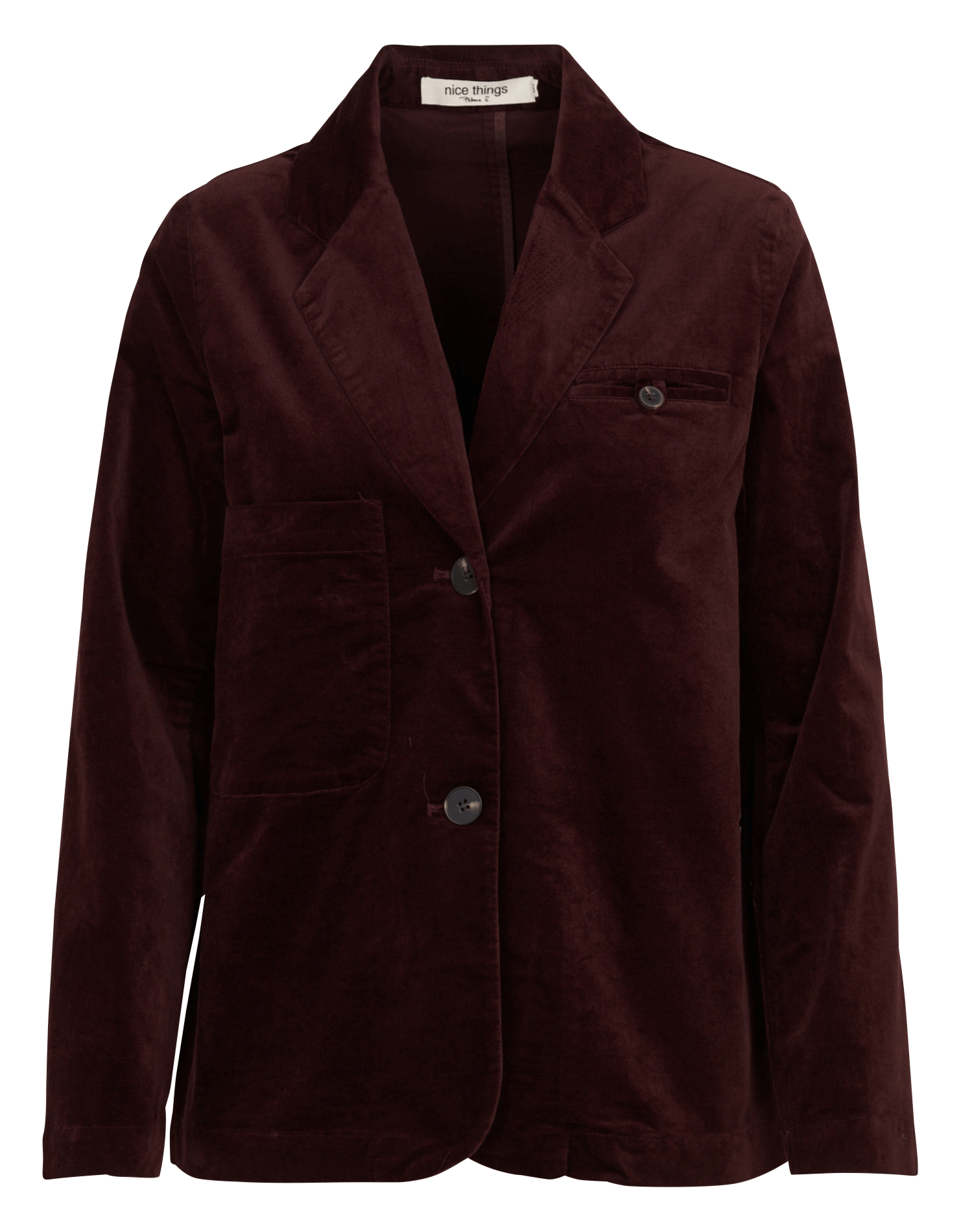 Blazer slim velours en coton mélangé NICE THINGS