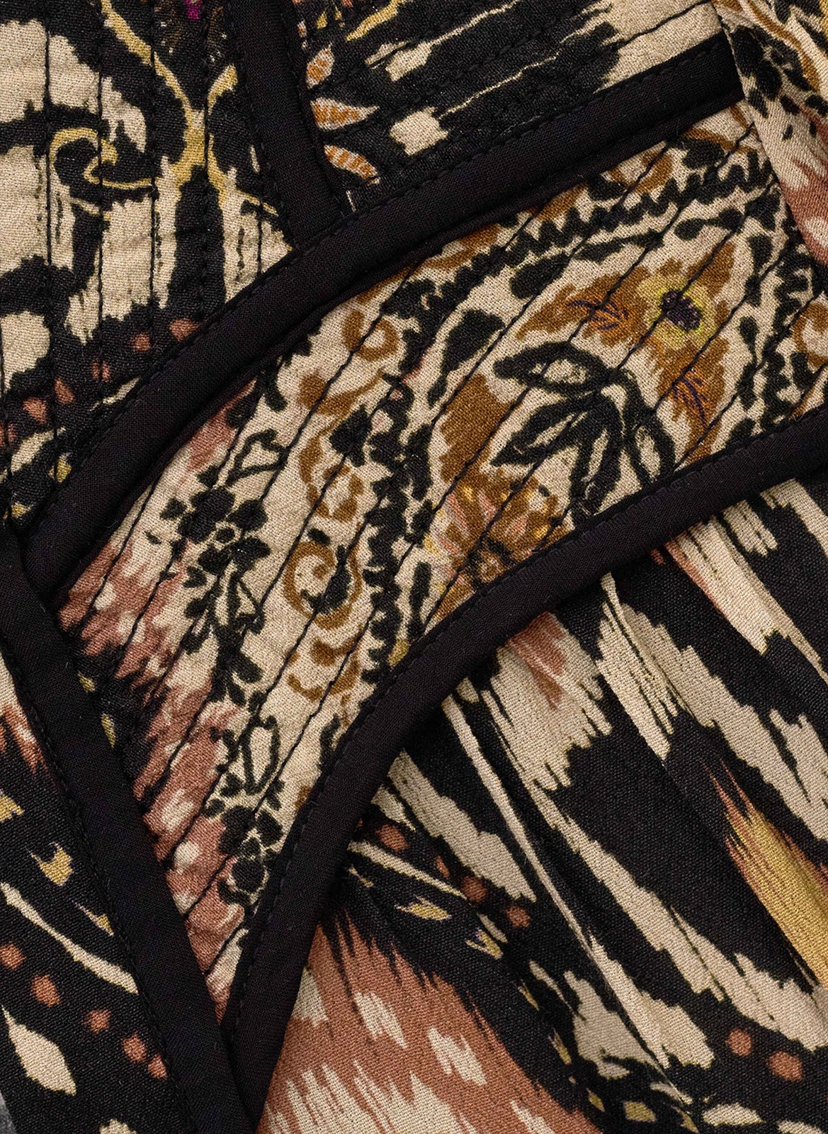 Korte jurk met Tunesische kraag en print BA&SH Zwart