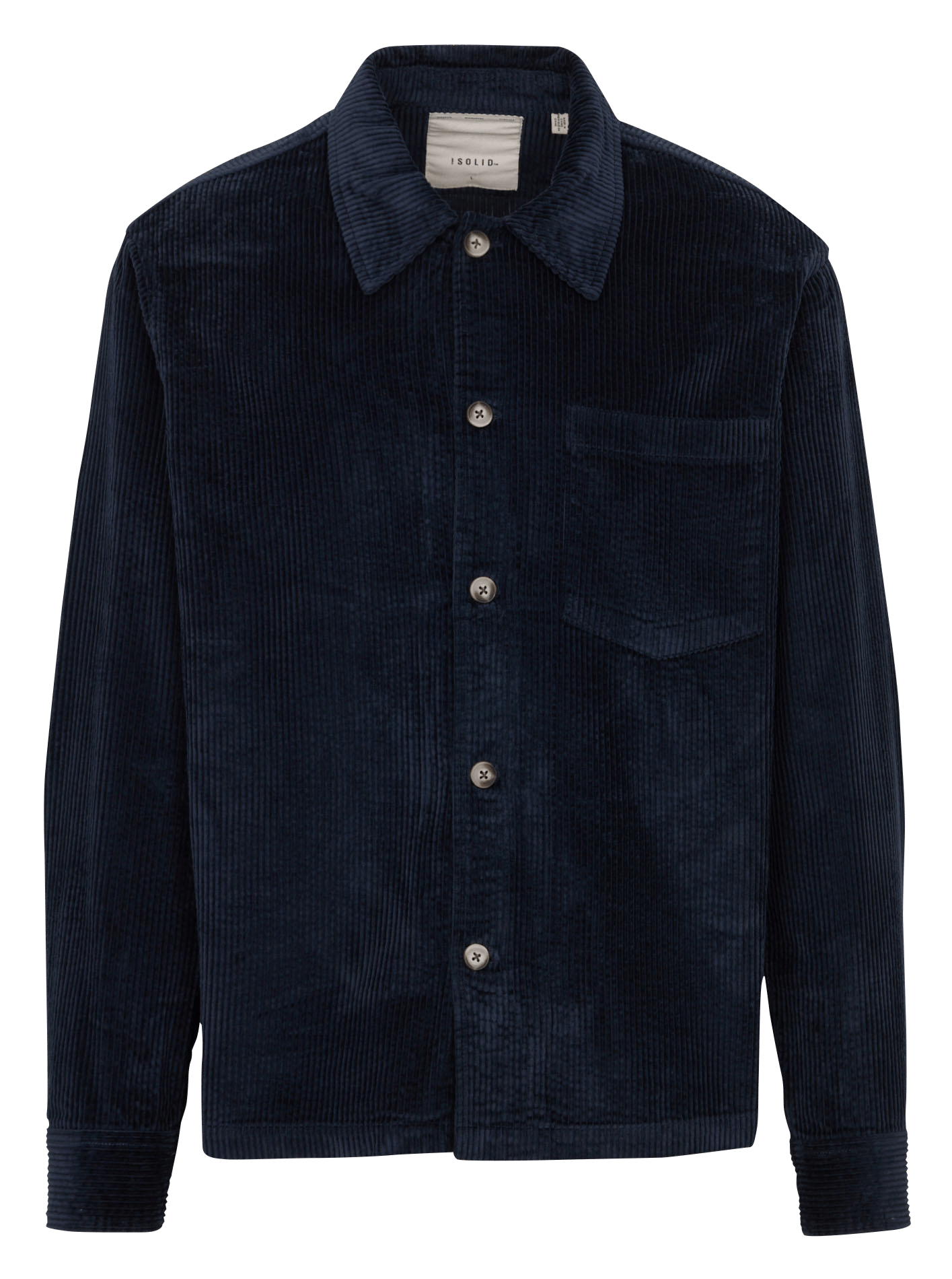 Chemise en velours regular en coton SOLID