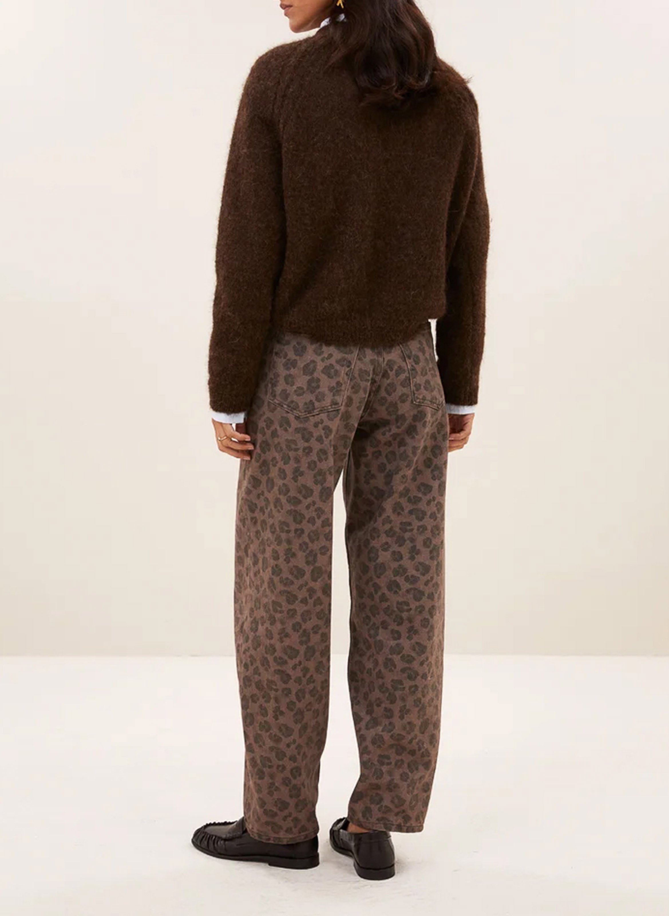 Pull oversize en laine mélangée BY BAR Marron