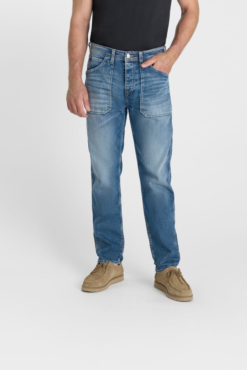 Loose-Fit Buttoned Jeans LE TEMPS DES CERISES Blue