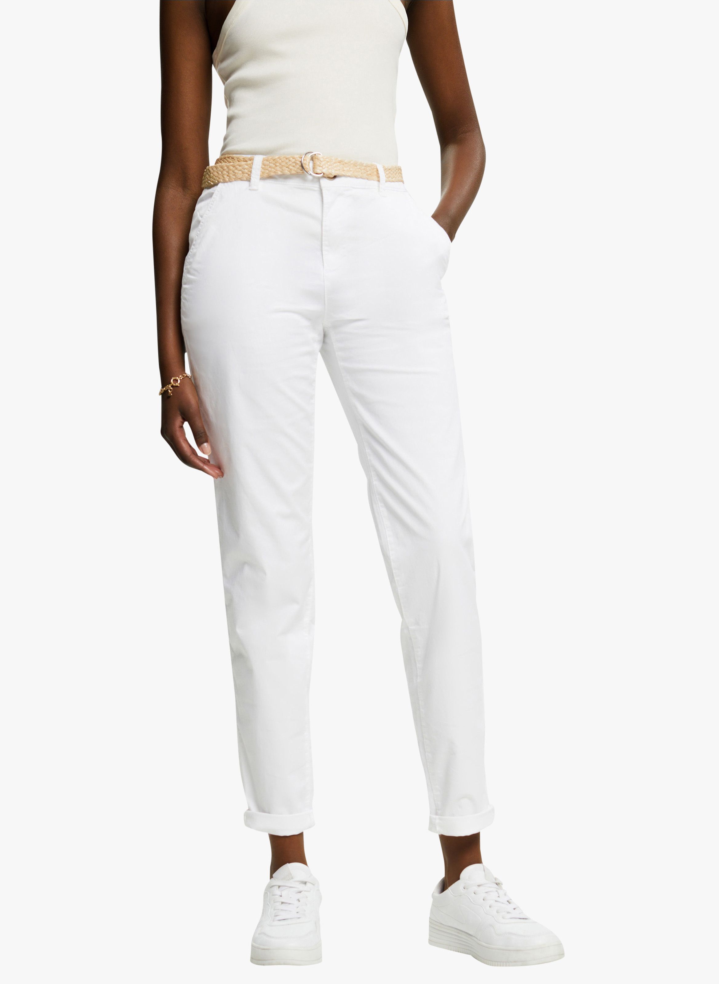 Pantalon chino best sale coton femme