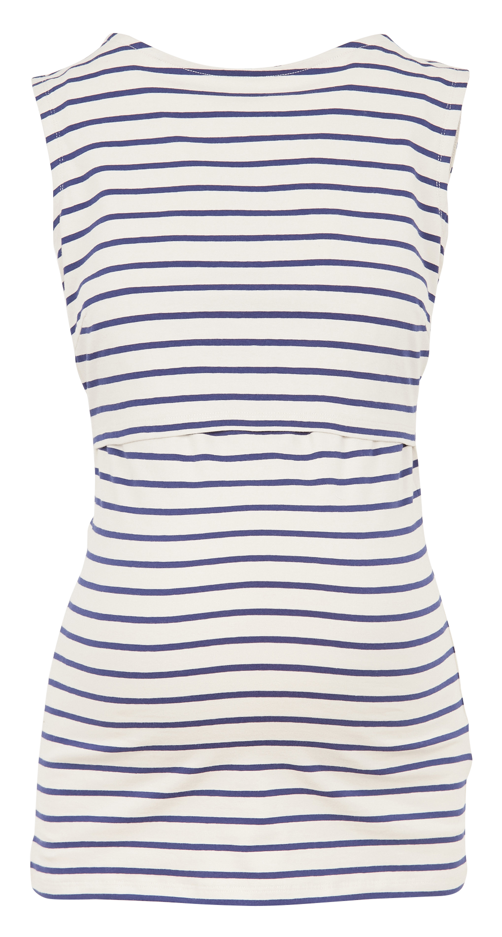 Débardeur d'allaitement col bateau rayé en coton bio stretch BOOB Multicolore