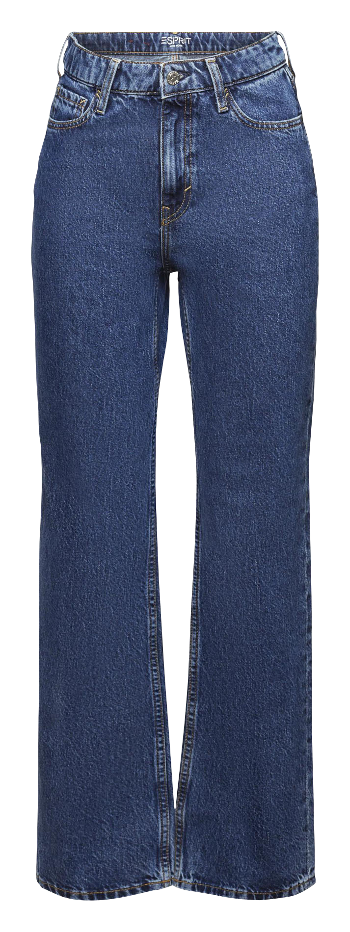 Jean droit en coton  ESPRIT Jean Délavé