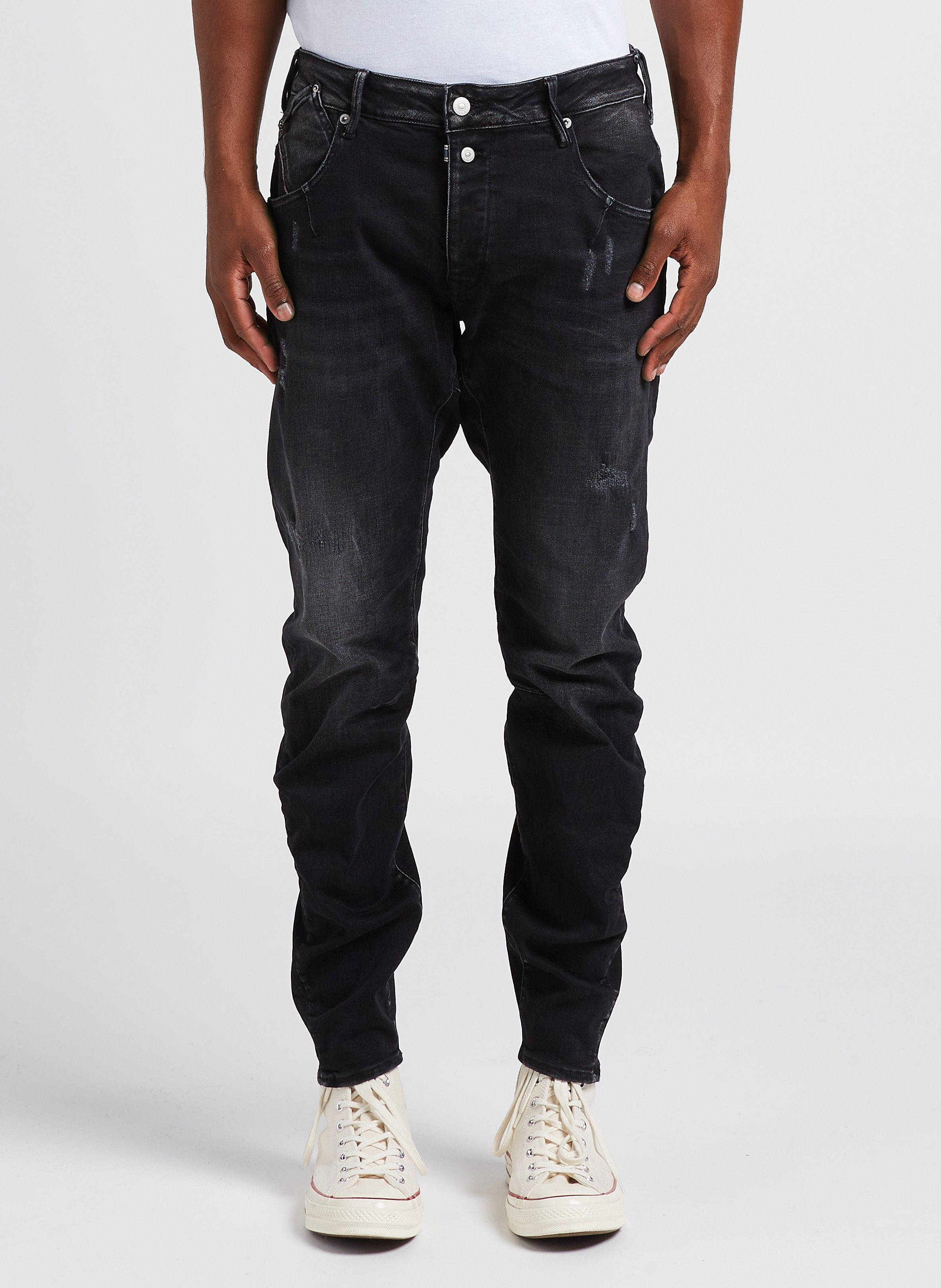 Bow leg shop cut jeans