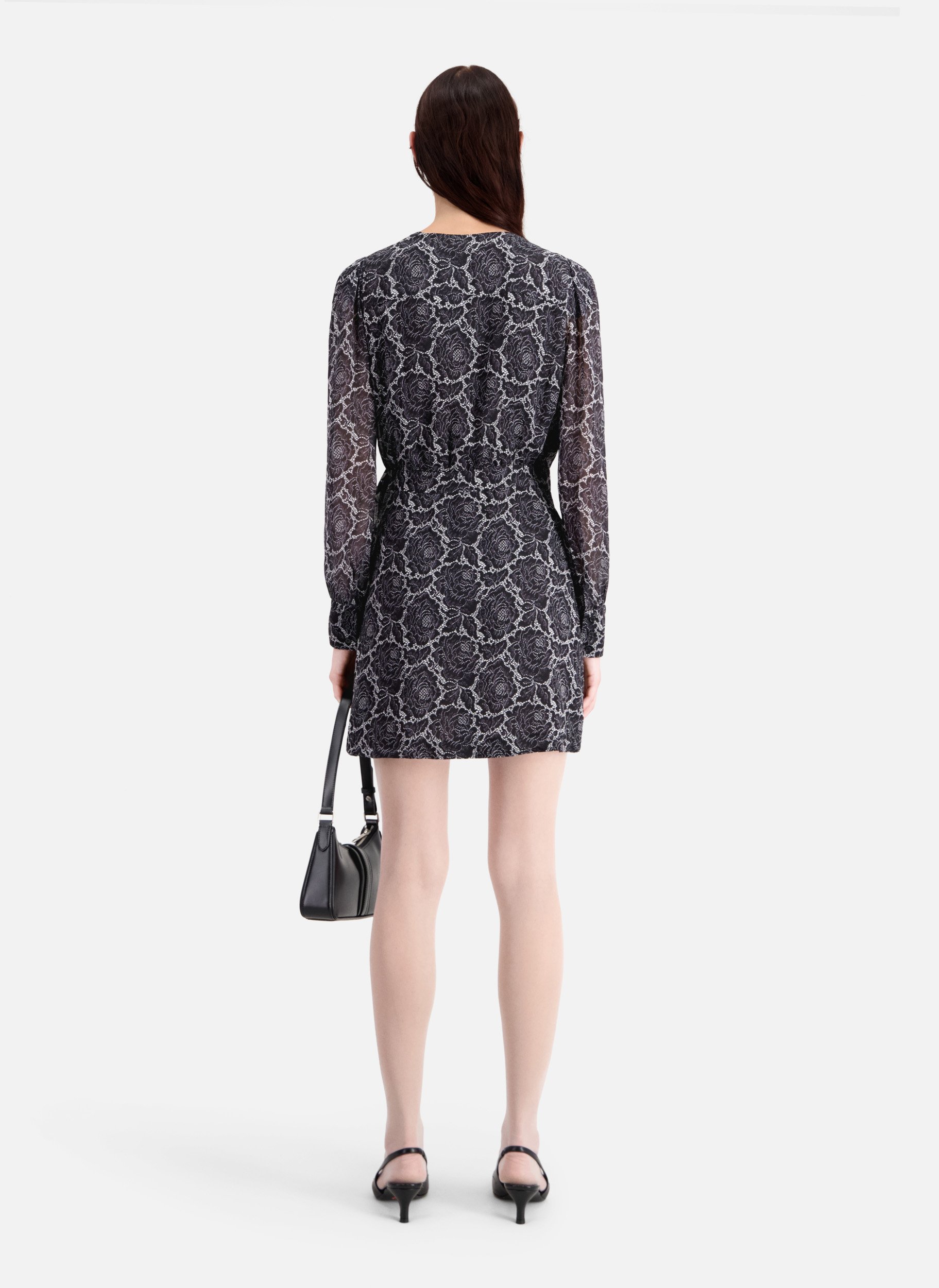 Robe courte portefeuille imprimée THE KOOPLES Noir