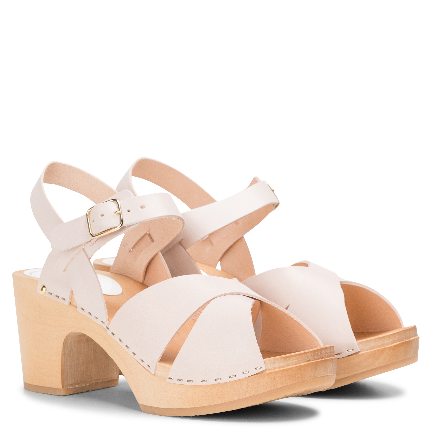 Sabots à talon en cuir SABOTS YOUYOU Rose