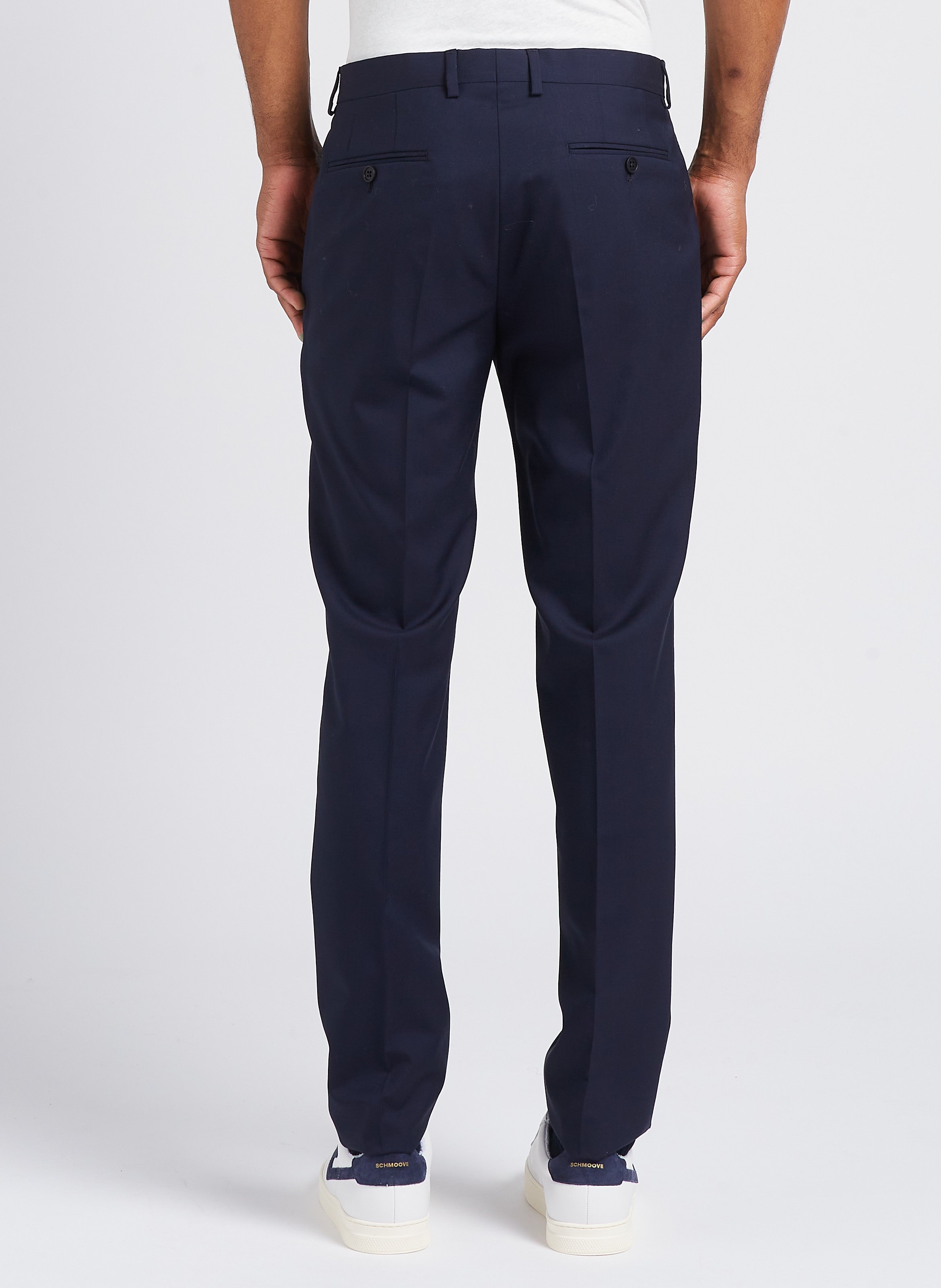 Plissierte Anzughose aus Wolle, Slim Fit SAISON 1865 Blau
