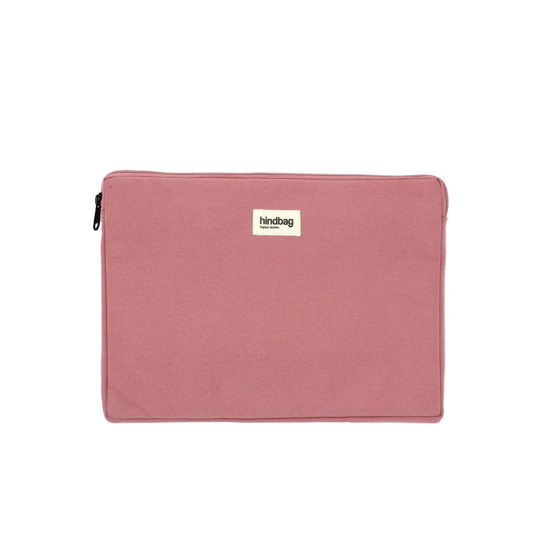 Computer sleeve in recycled wool with shock-absorbent foam AVA M Rose blush