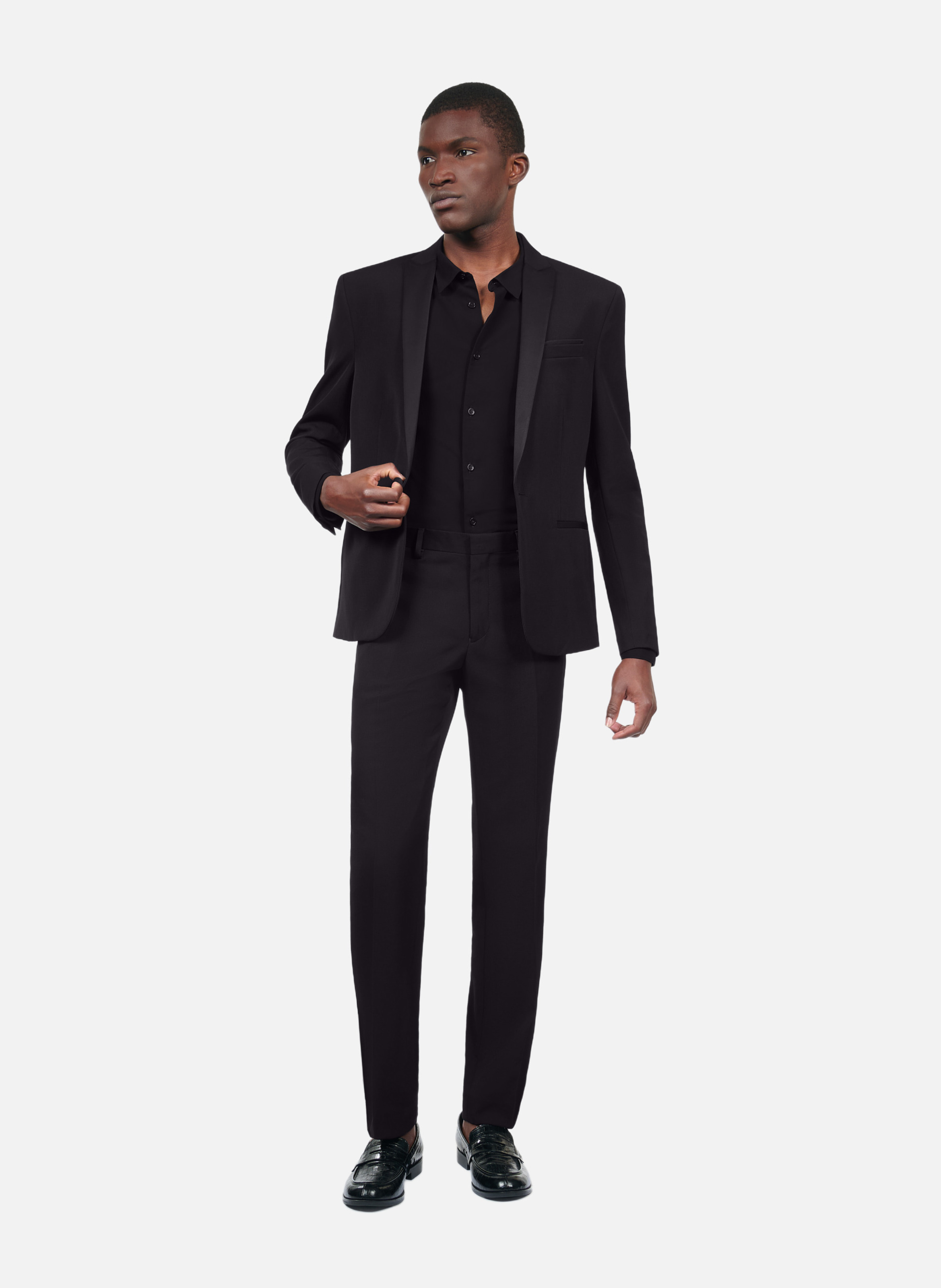 Fitted tuxedo jacket with satin details THE KOOPLES Black