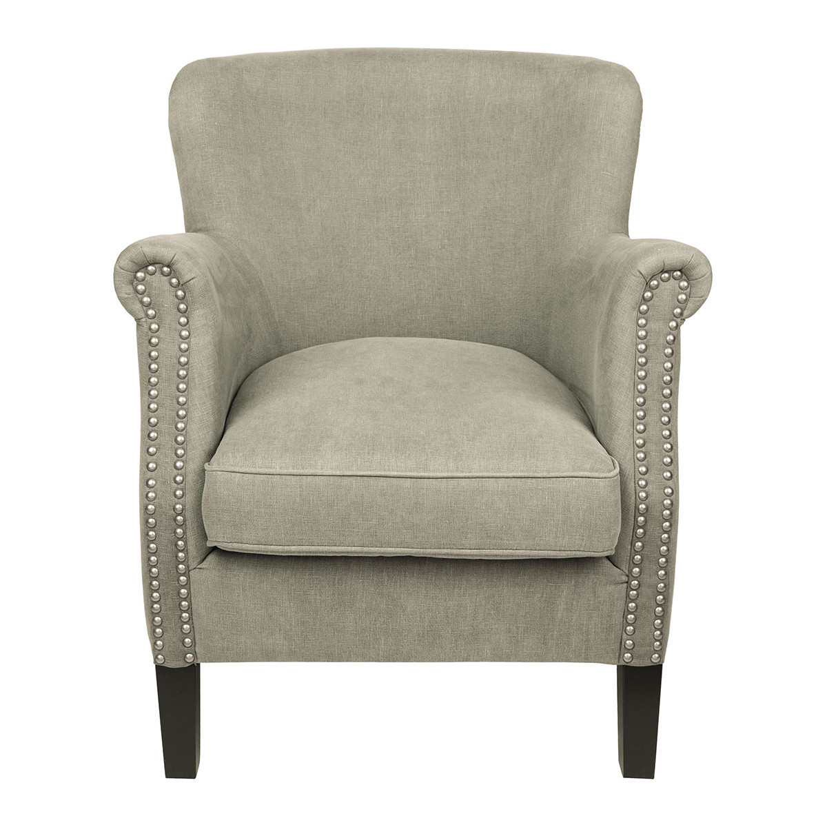 Beige velvet armchair BLANC D'IVOIRE Beige