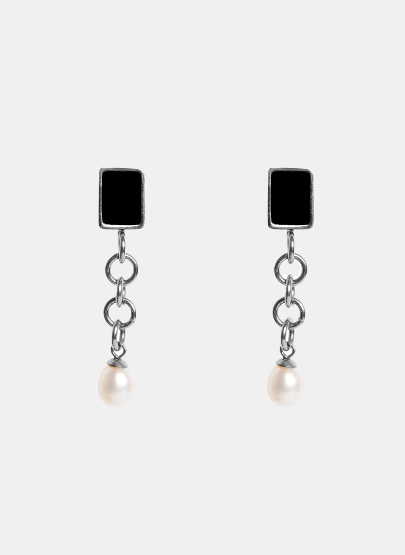 Zaniah - pierced earrings in stainless steel AEC Paris Silver
