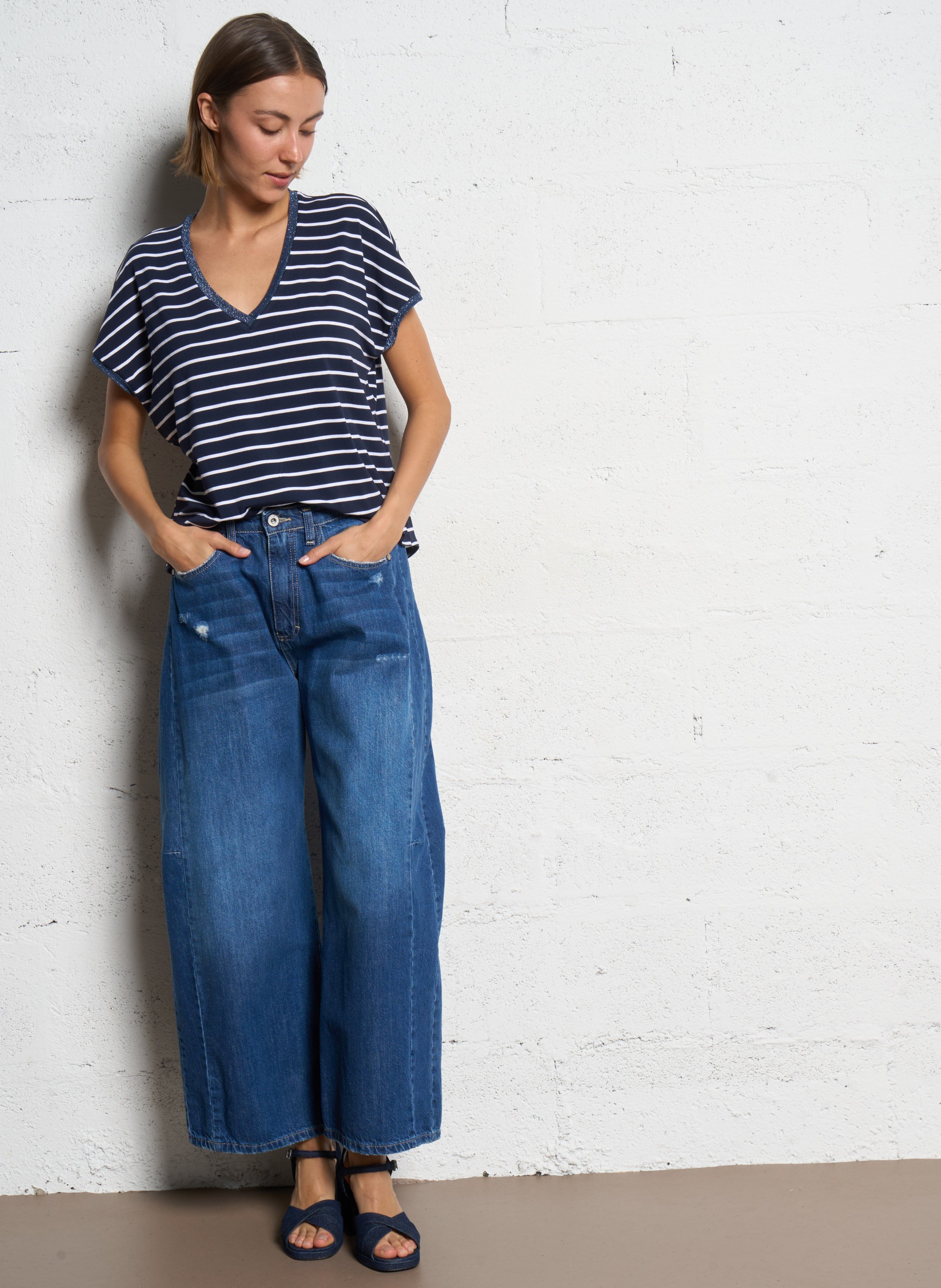 Jean large PLEASE Bleu