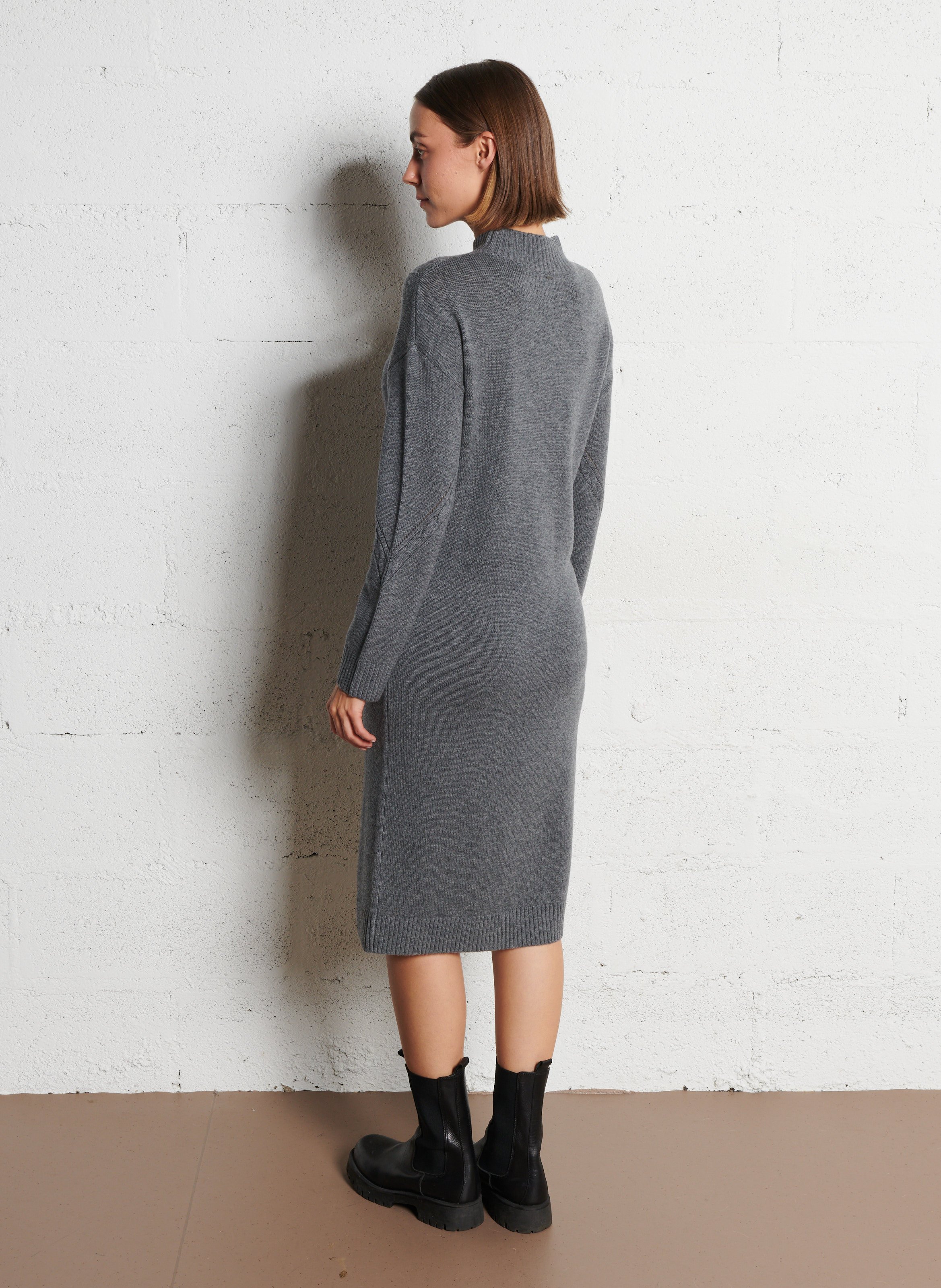 Devoiler short jersey dress with 3/4 sleeves IKKS Grey