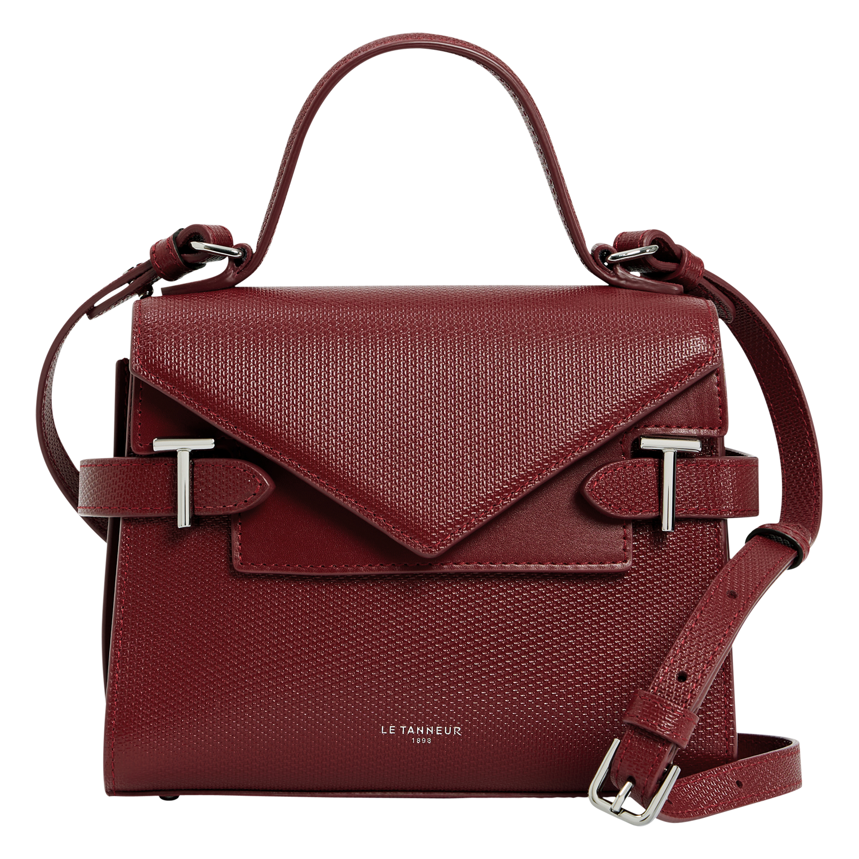 Sac à main en cuir LE TANNEUR Rouge