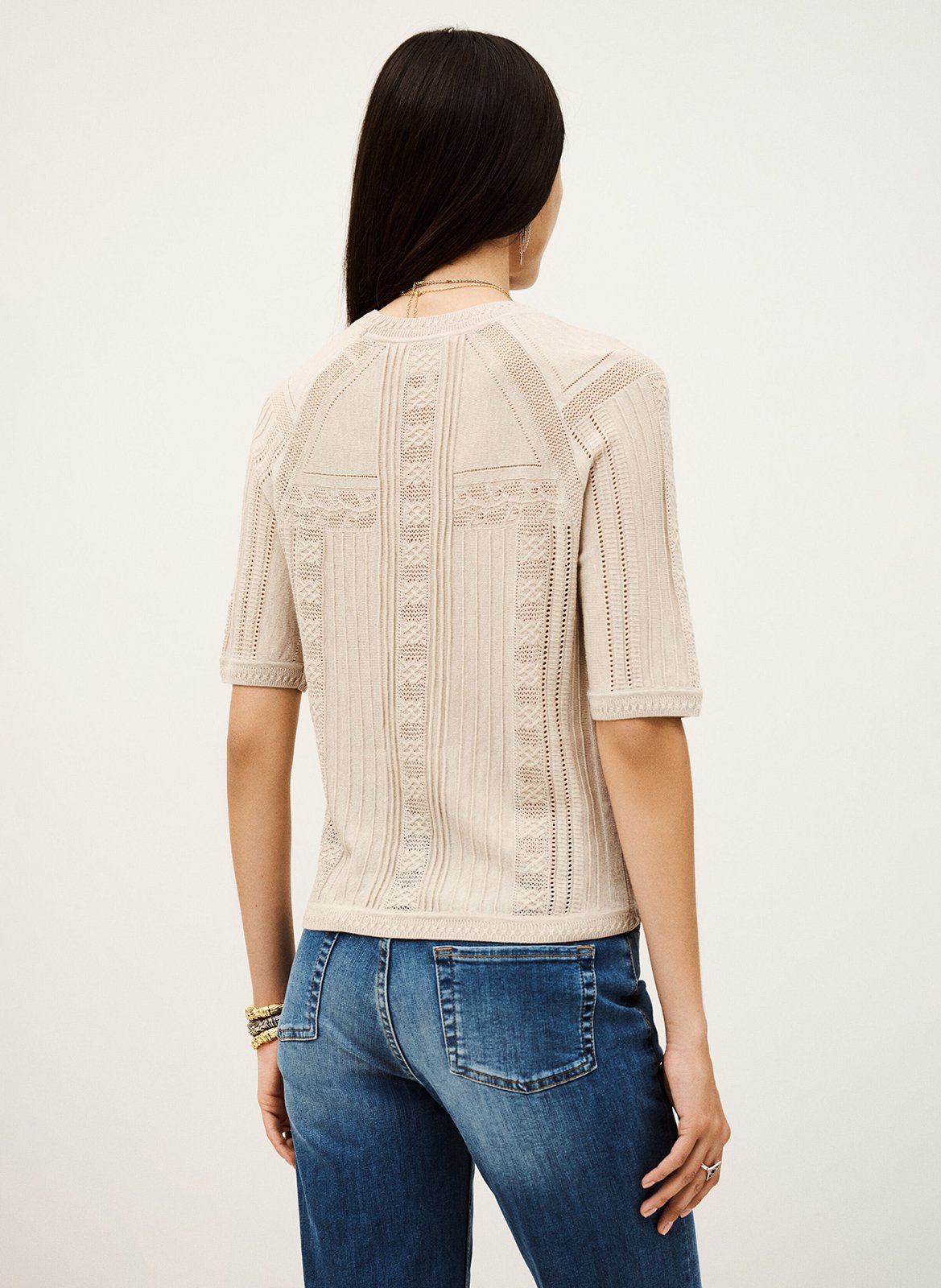 Trui met ronde hals - wolblend BA&SH Beige