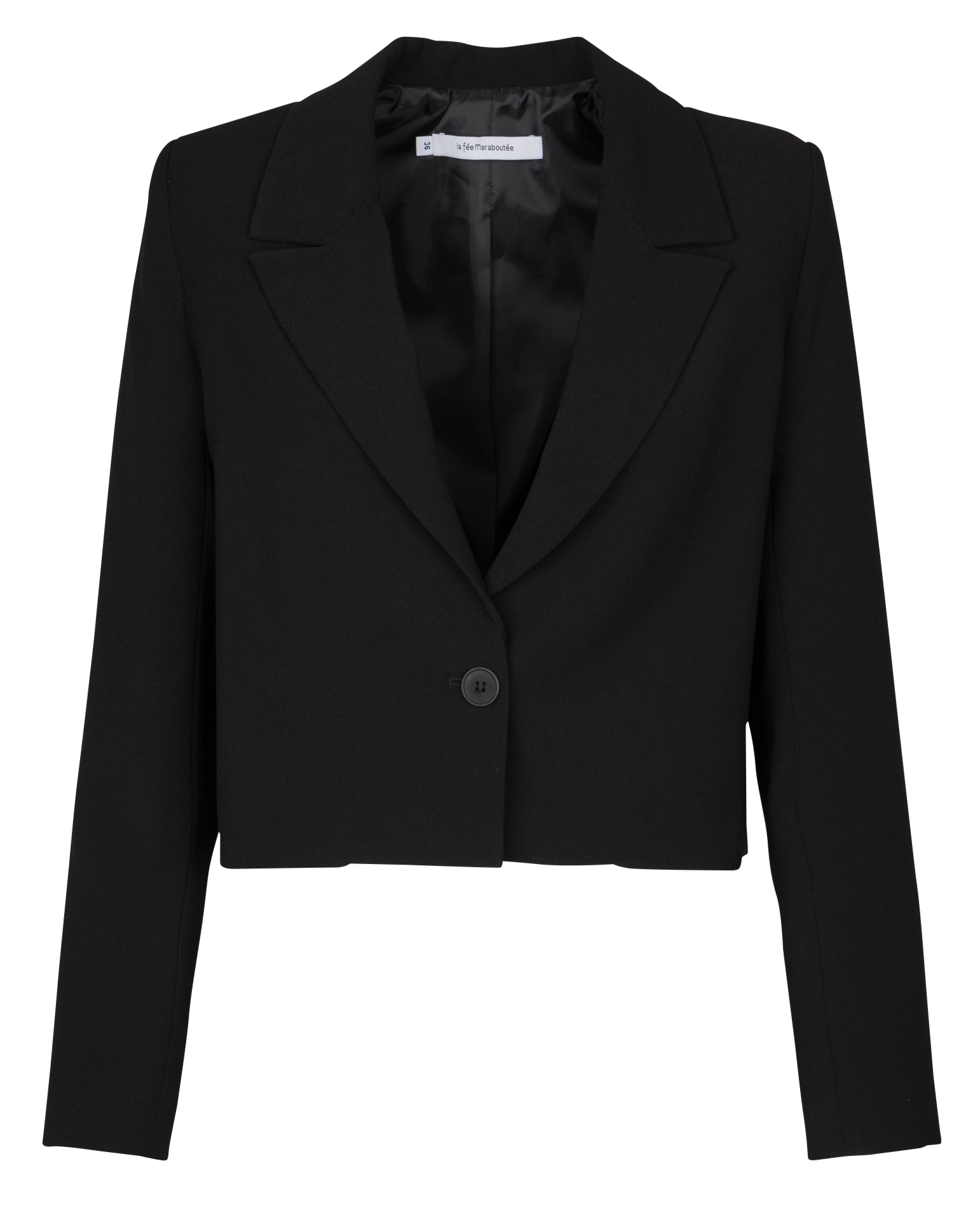 Cropped suit jacket LA FEE MARABOUTEE Black