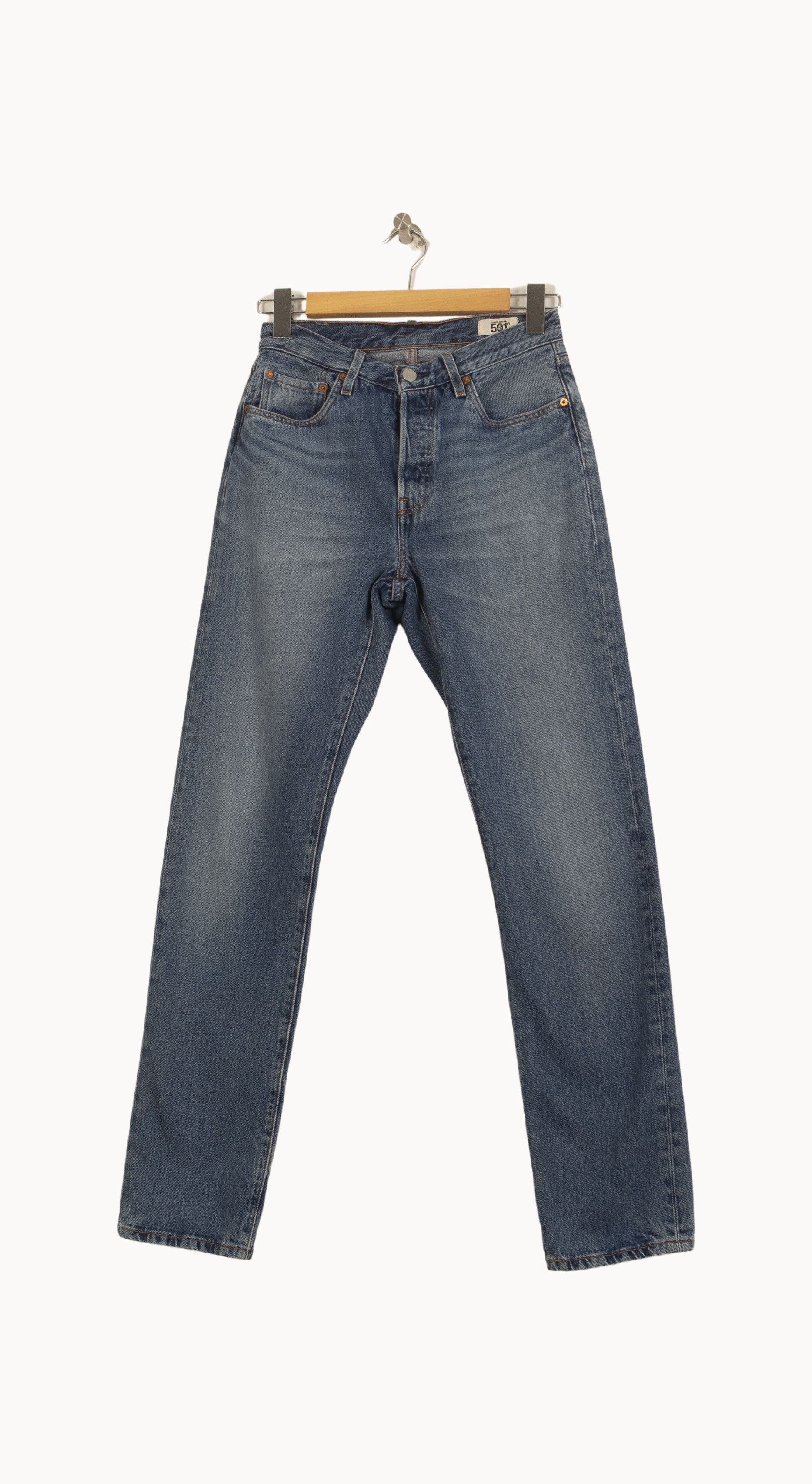 Cropped slim jeans with studs LEVI'S - Seconde main Blue
