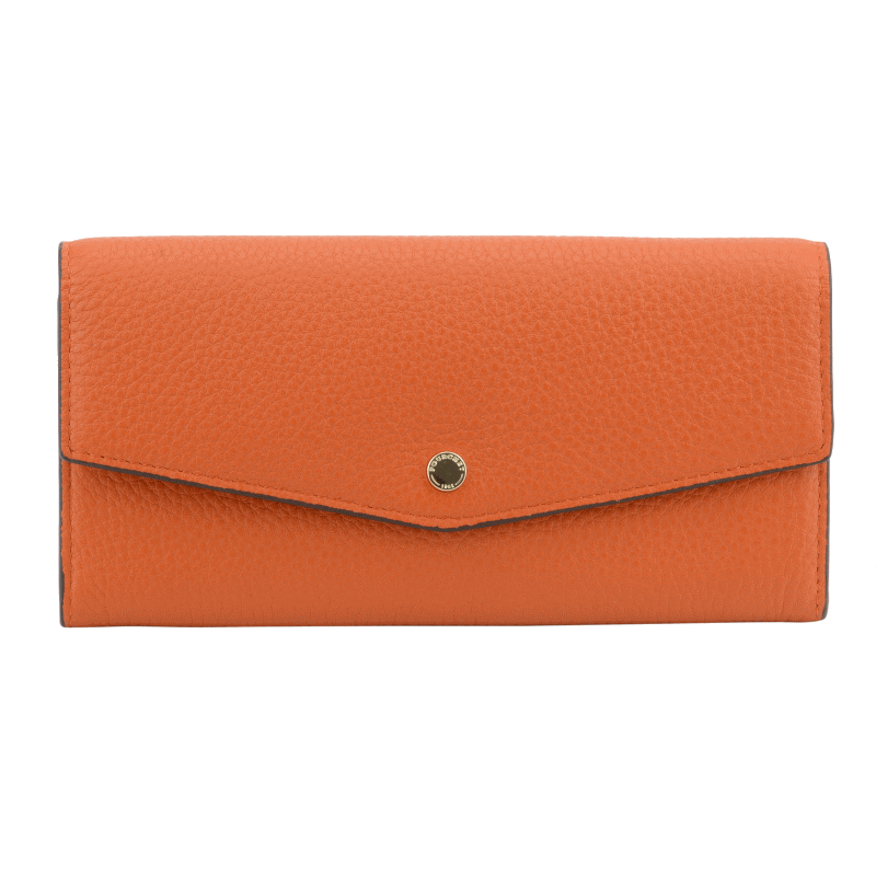 Leather coin purse POURCHET Orange