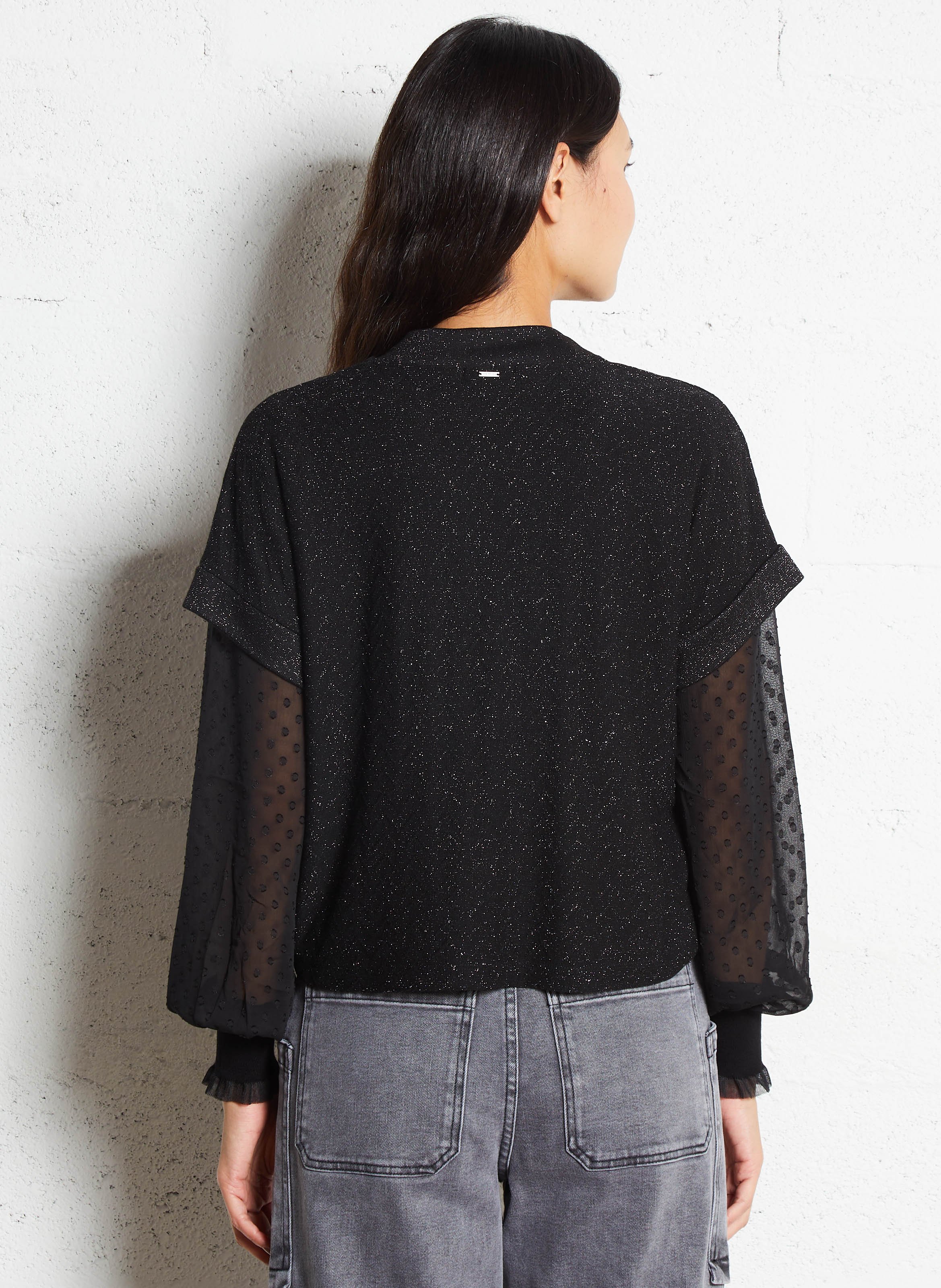Knit crop top IKKS Black