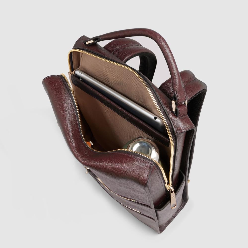 Women's backpack for iPad® with RFID protection PIQUADRO Red