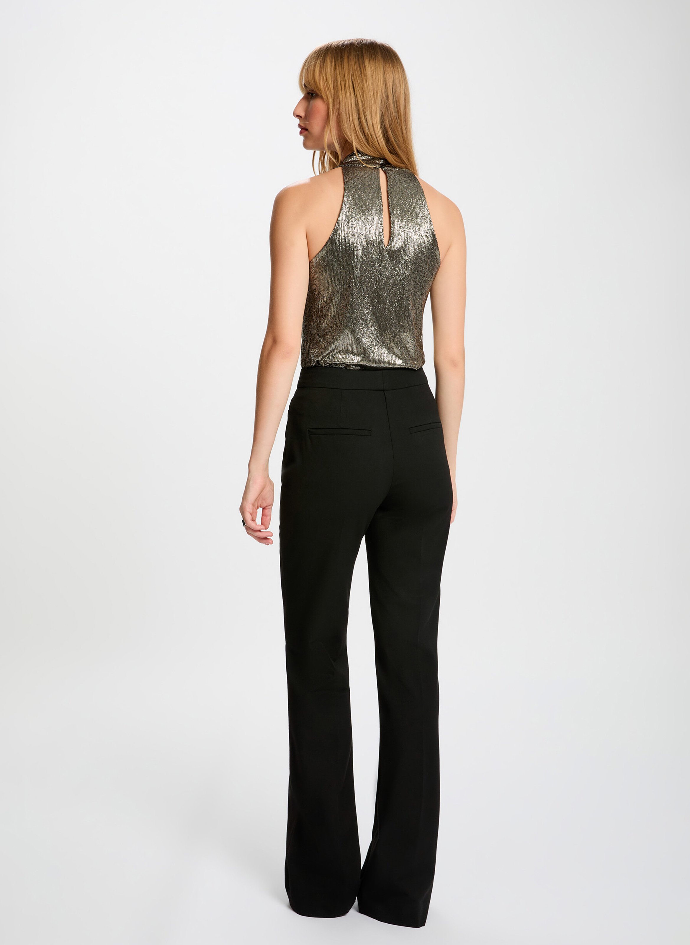 Top sans manches col bénitier MORGAN Doré