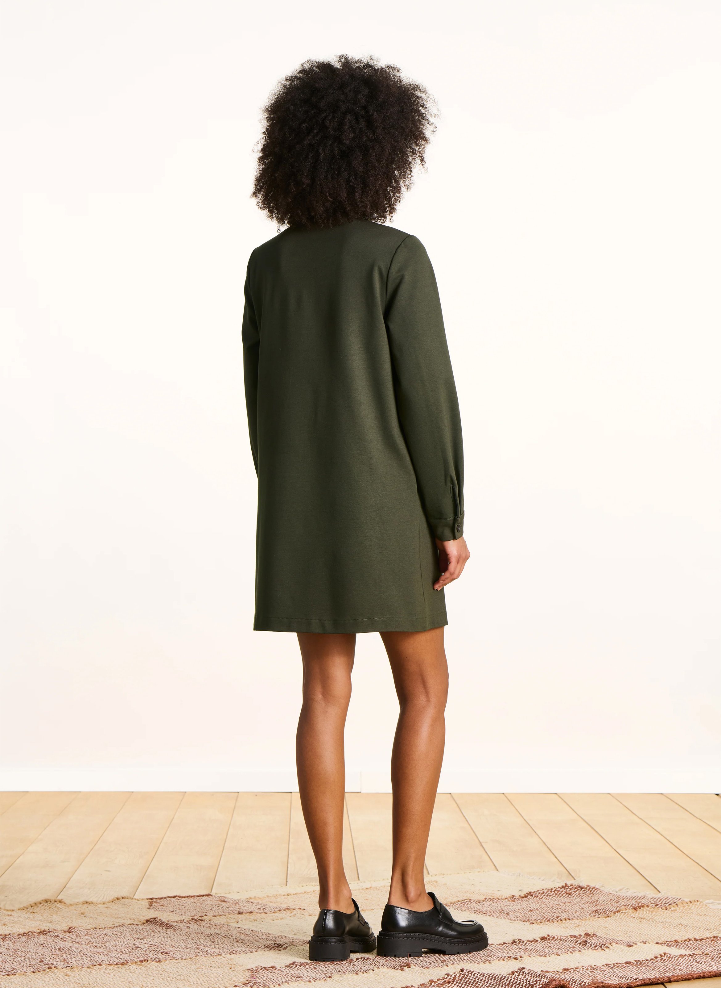 Robe courte col classique LA FEE MARABOUTEE Marron